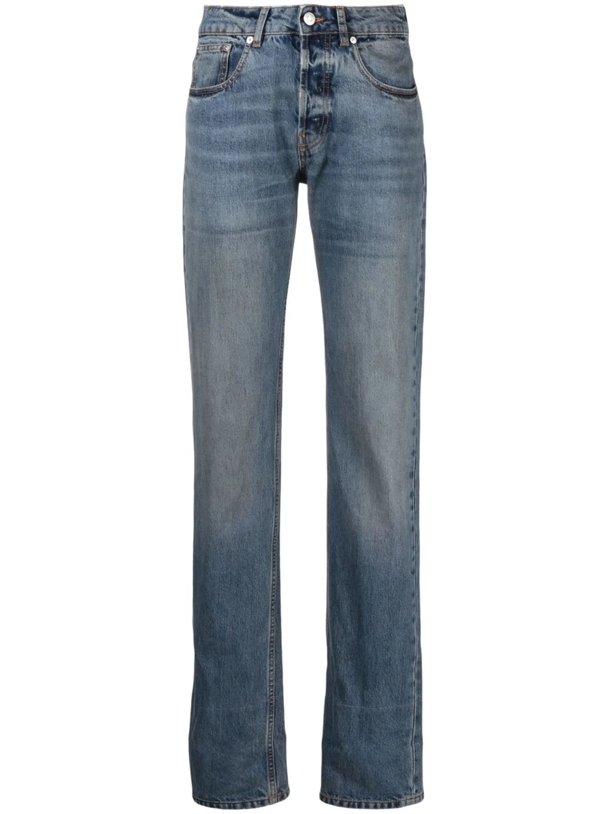 zigzag knit detail jeans