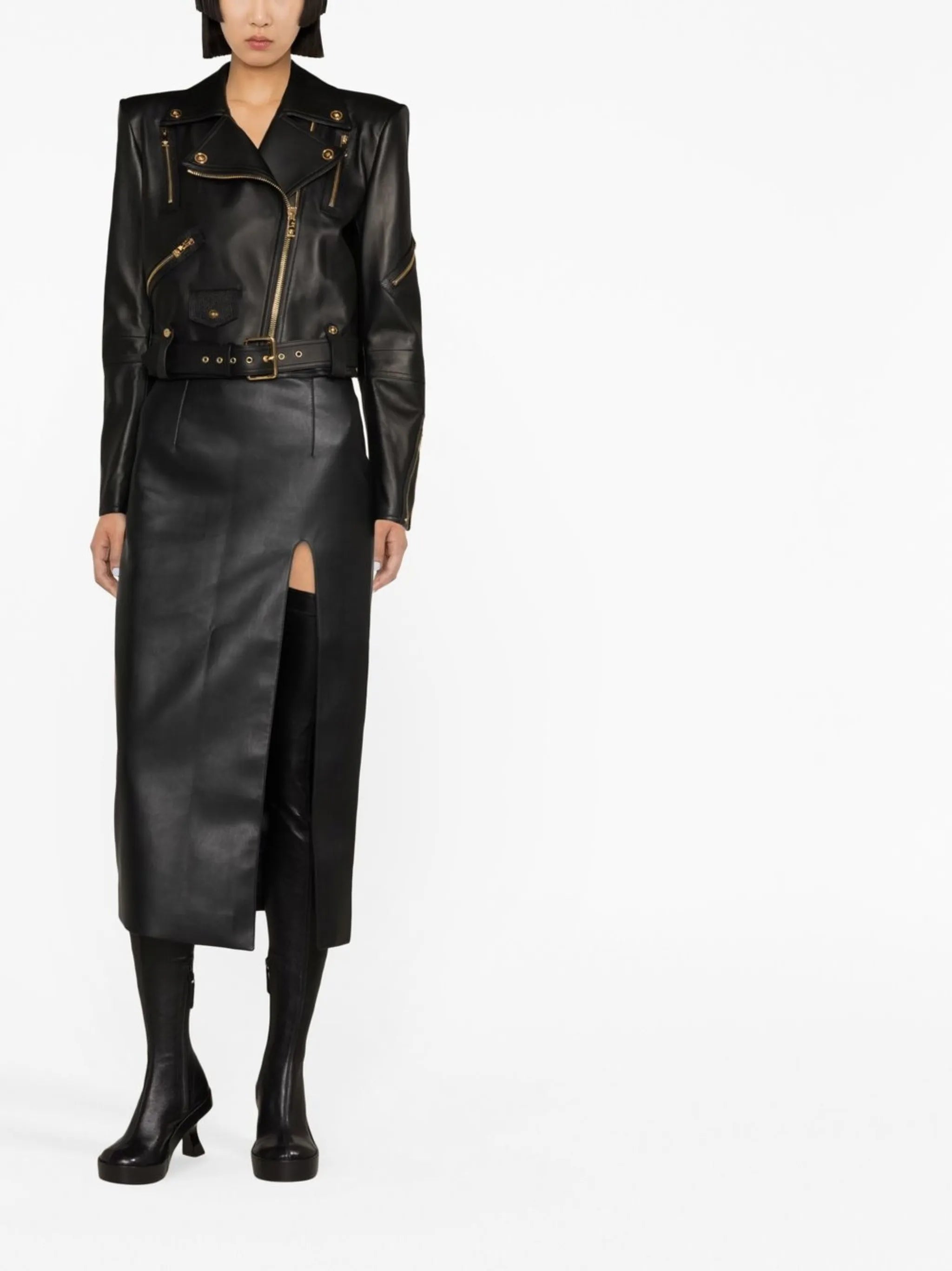 leather biker jacket
