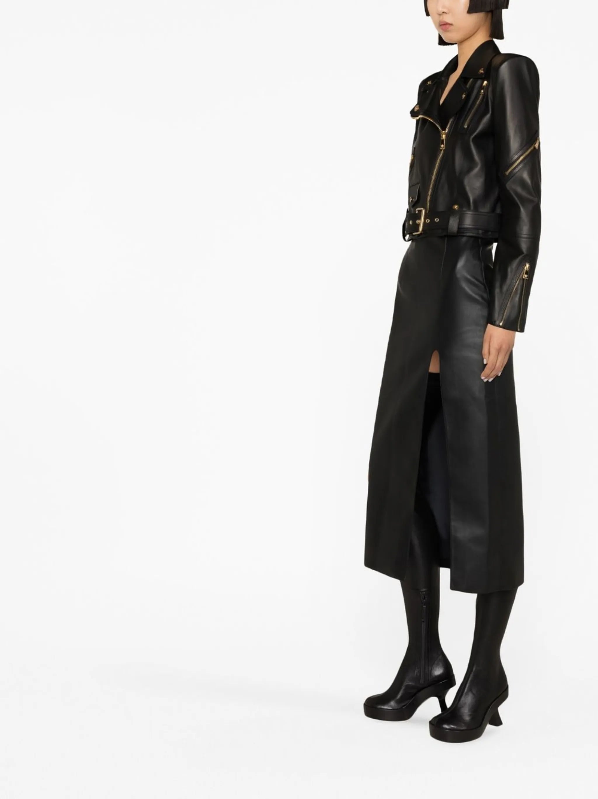 leather biker jacket