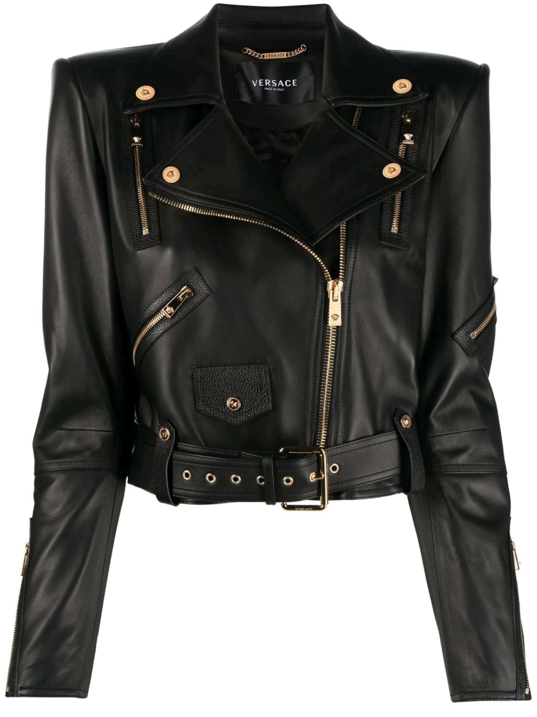 leather biker jacket