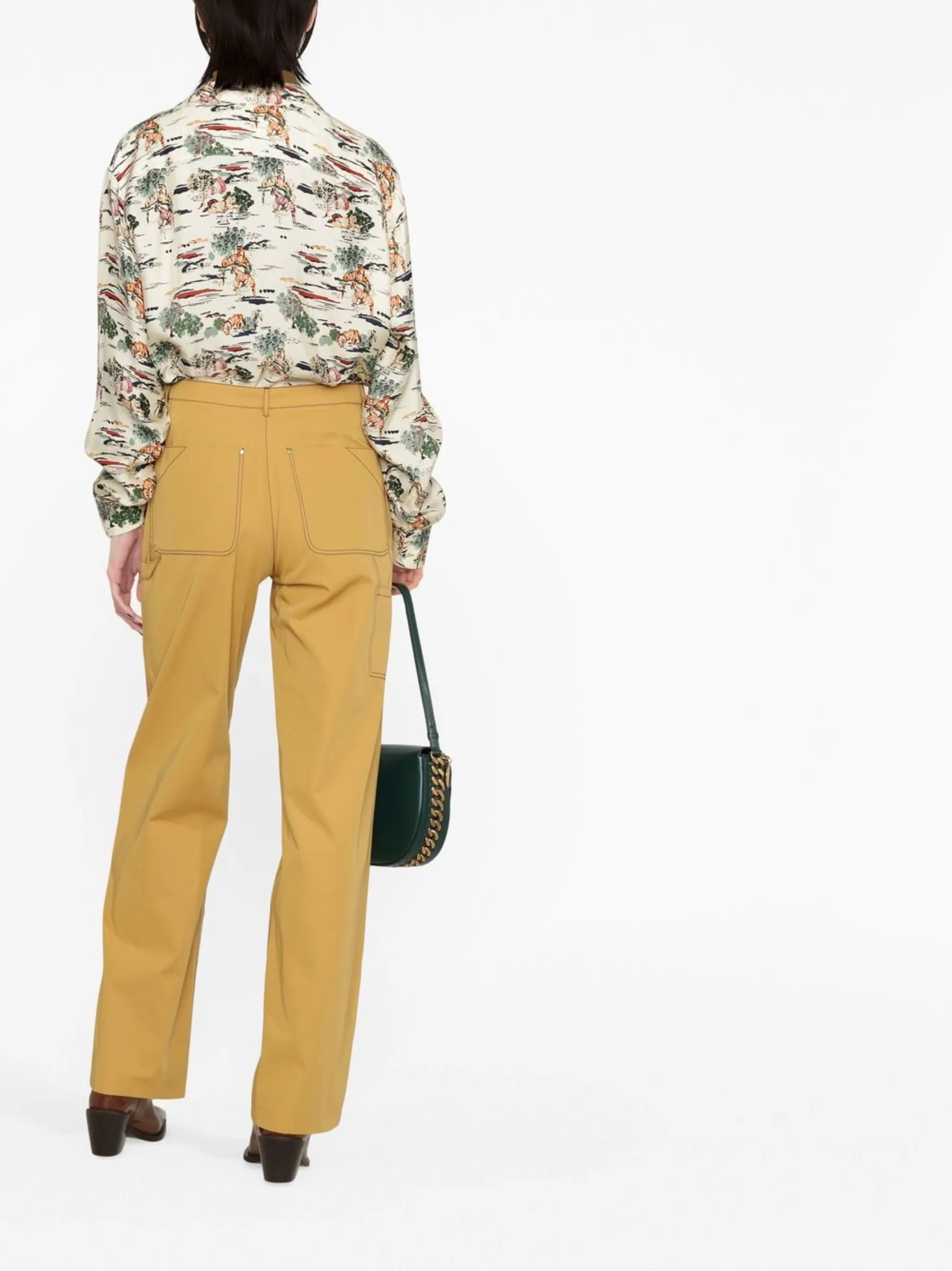 buckle-detail straight trousers