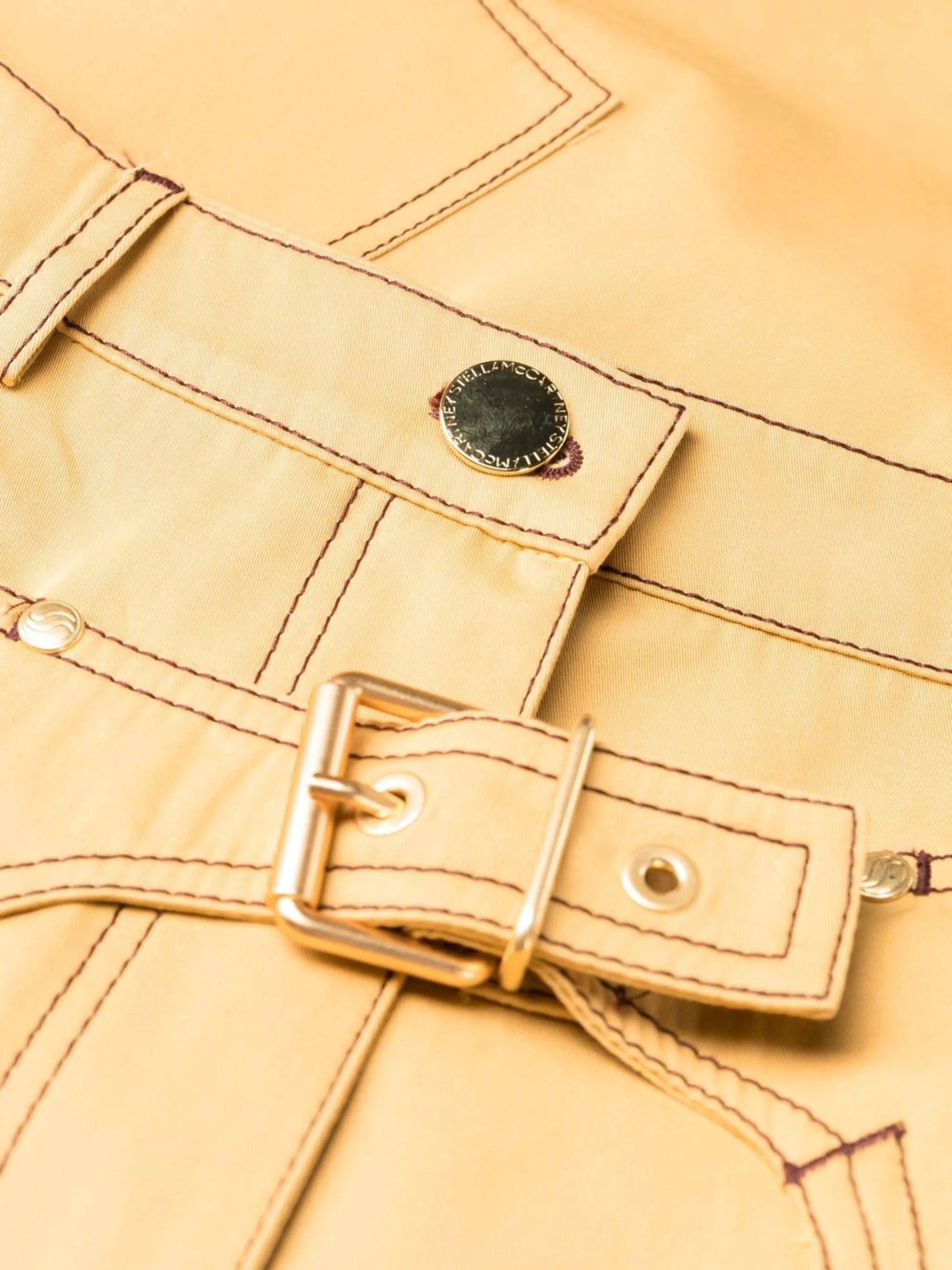 buckle-detail straight trousers