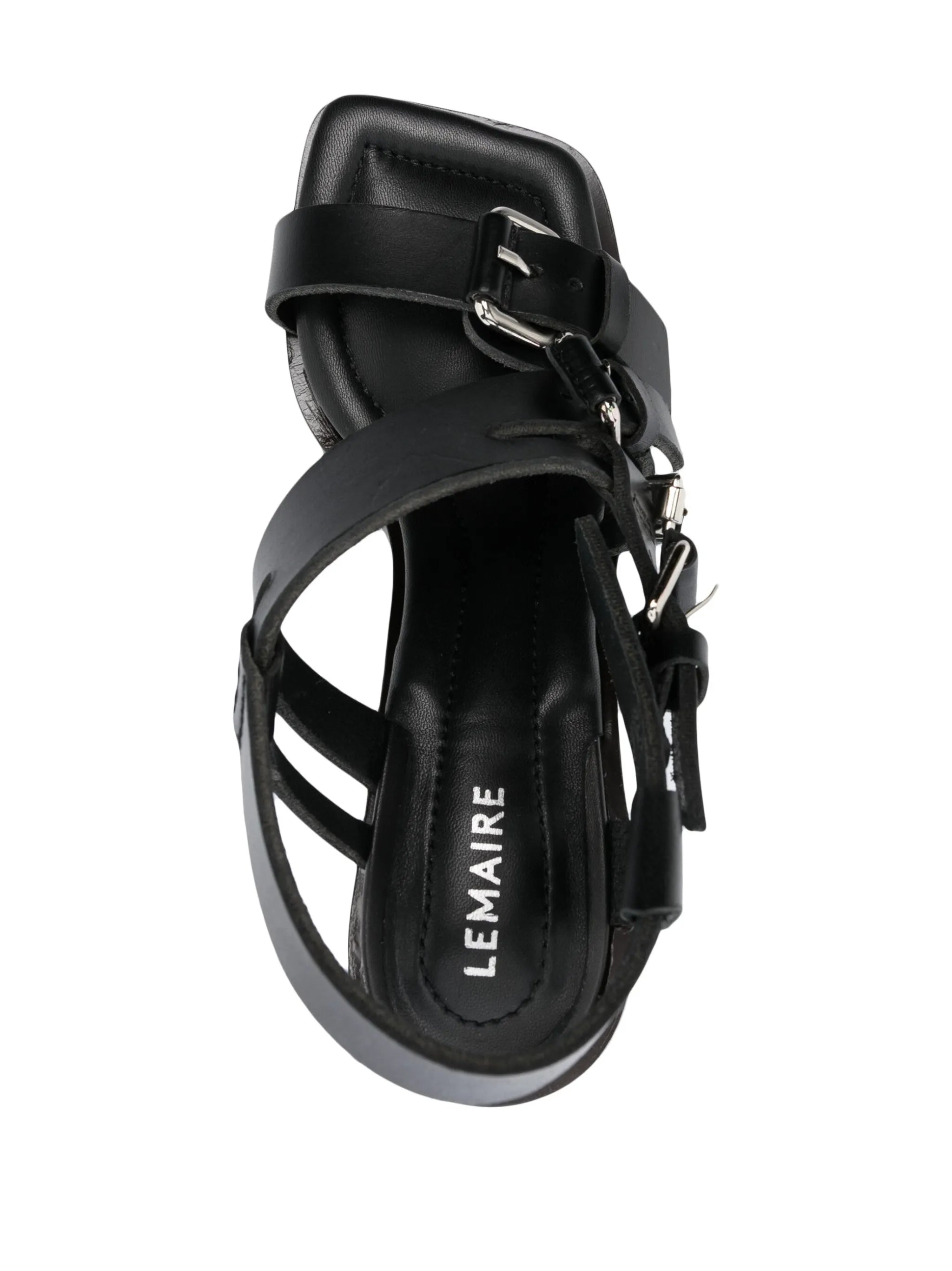 multiple-strap 100mm leather sandals