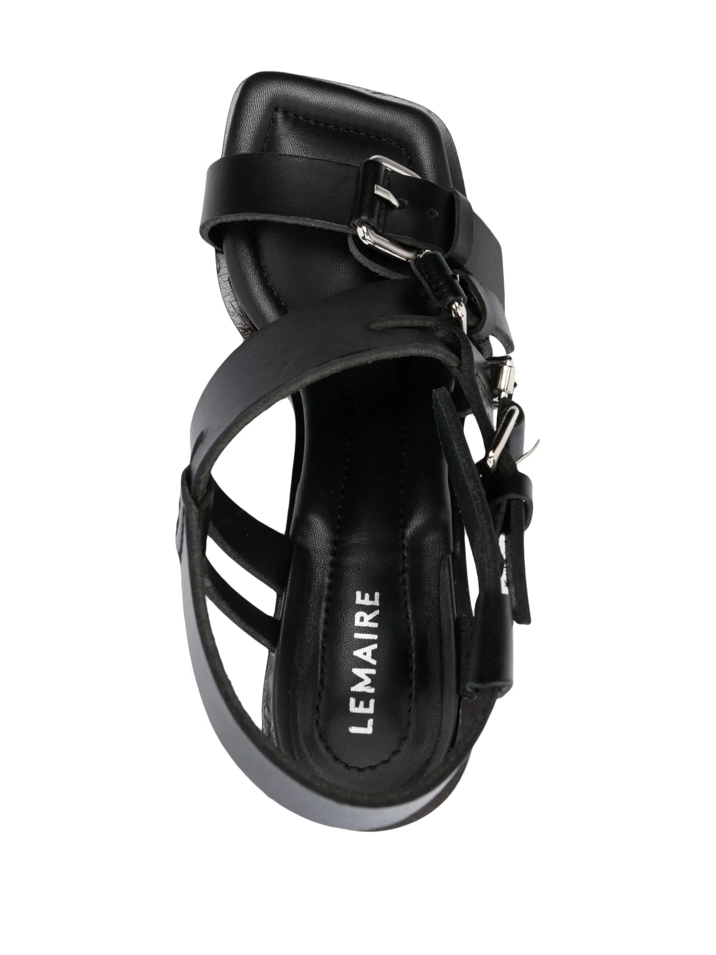 multiple-strap 100mm leather sandals