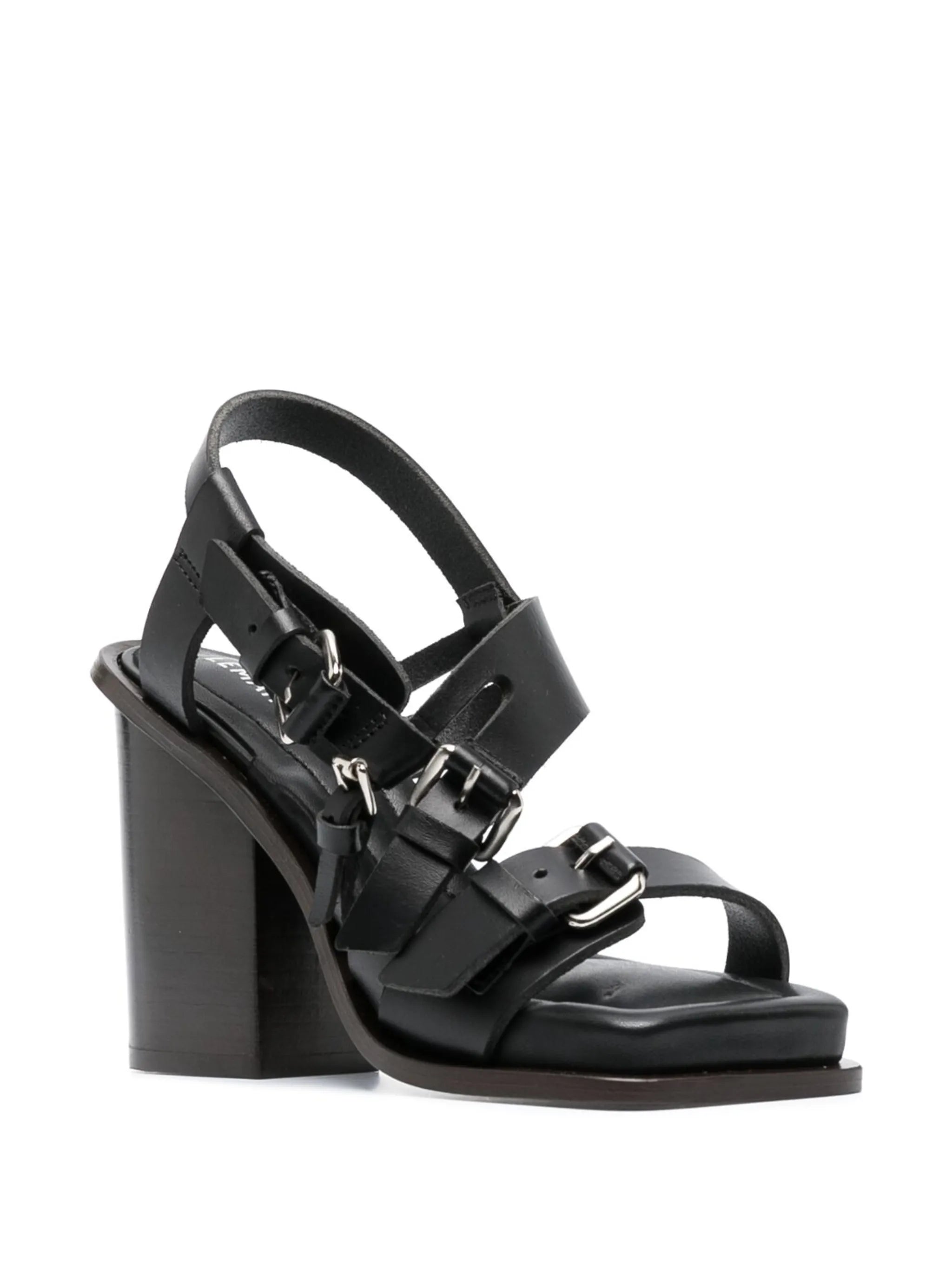 multiple-strap 100mm leather sandals