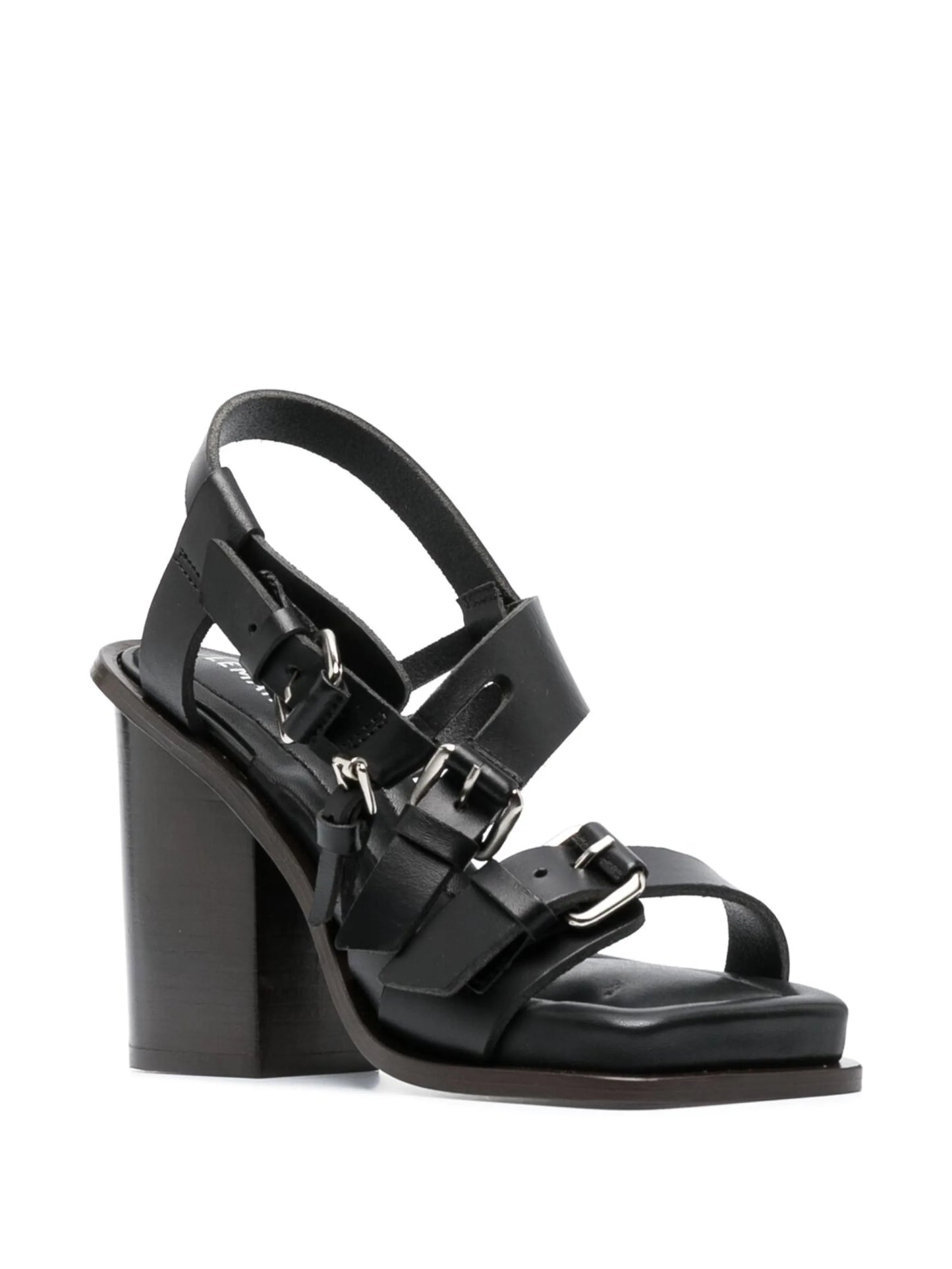 multiple-strap 100mm leather sandals