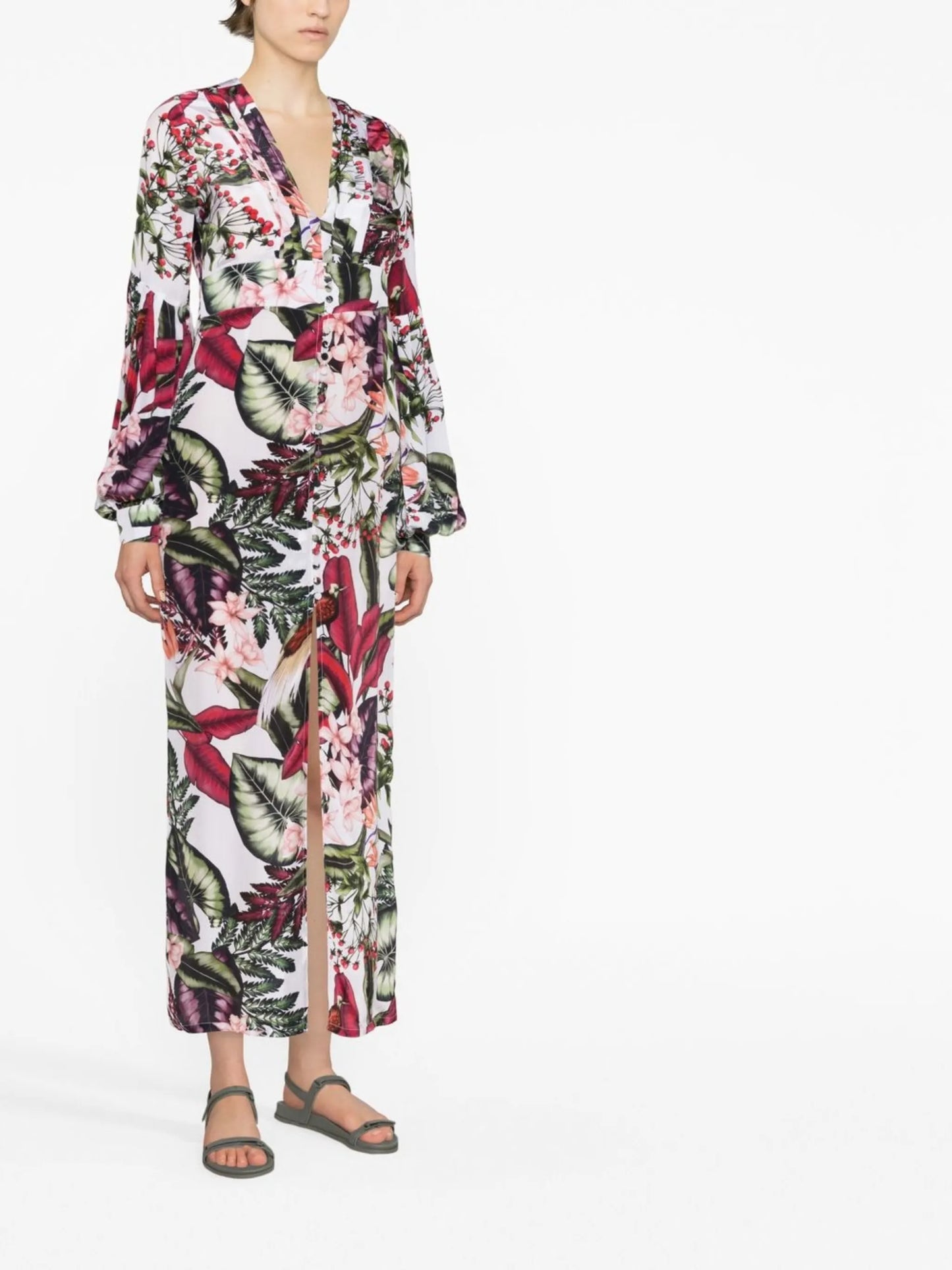 printed midi dress