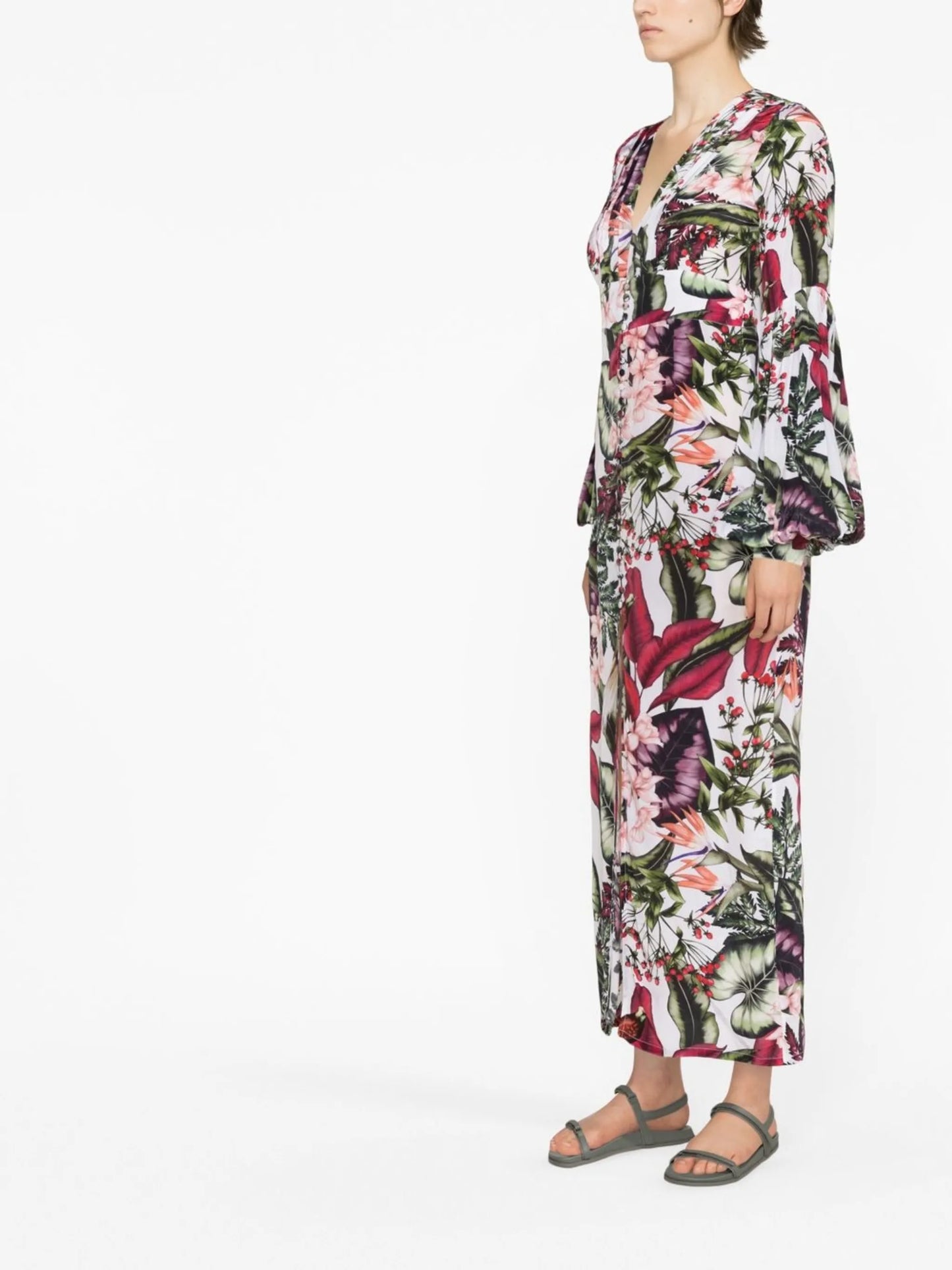 printed midi dress
