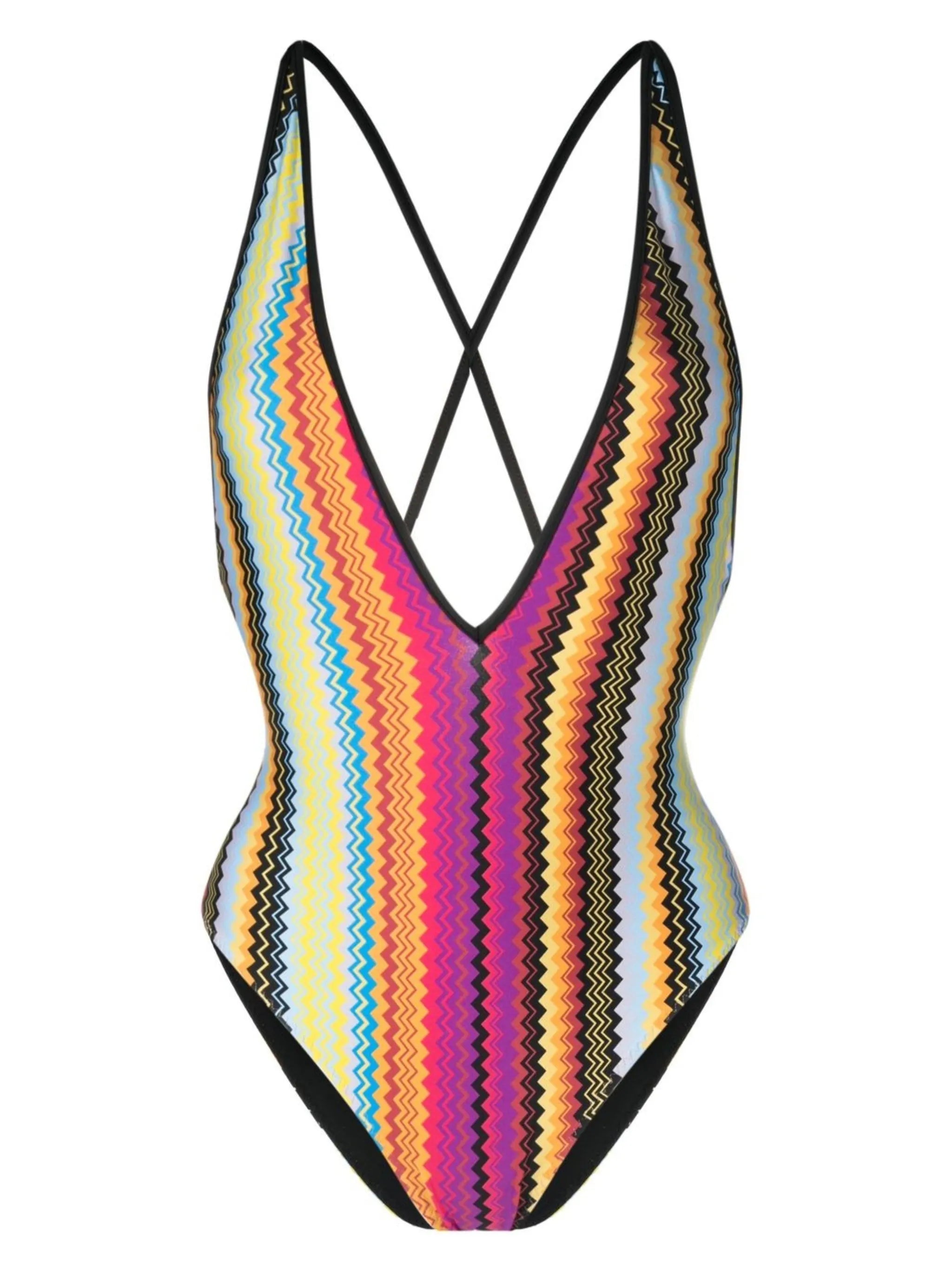 criss-cross-back swimsuit