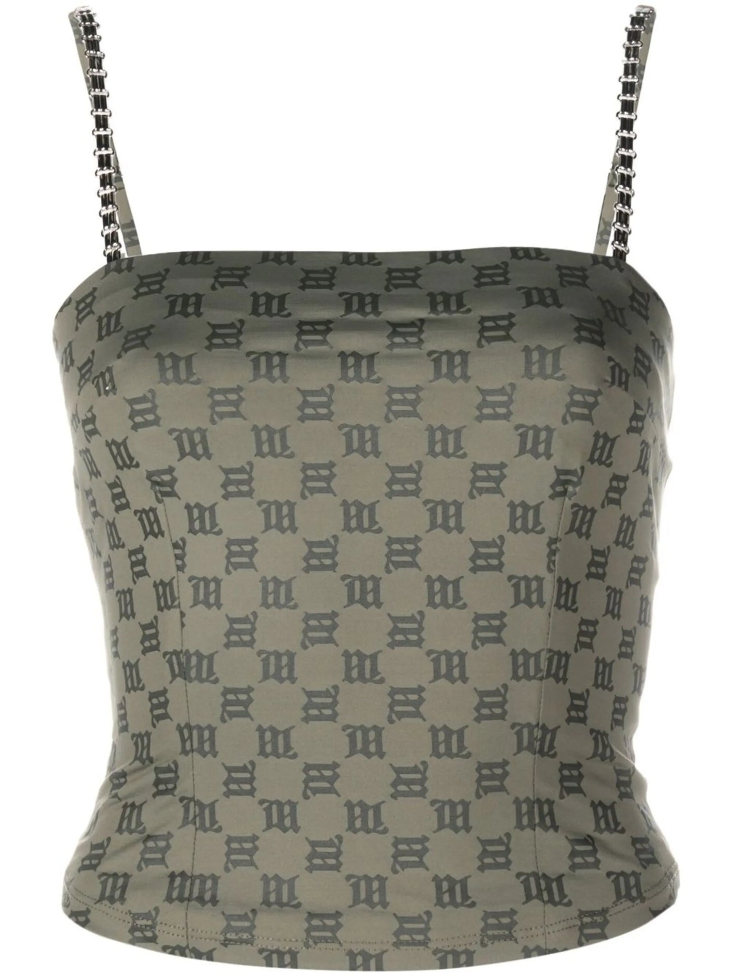 monogram-pattern top