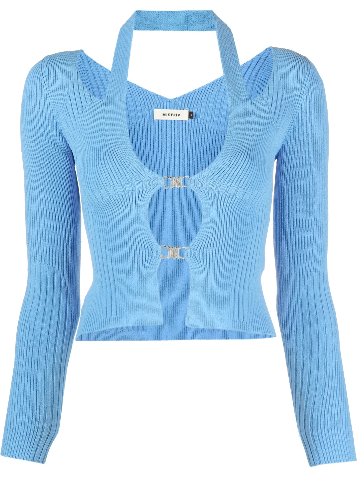 cold-shoulder cropped cardigan