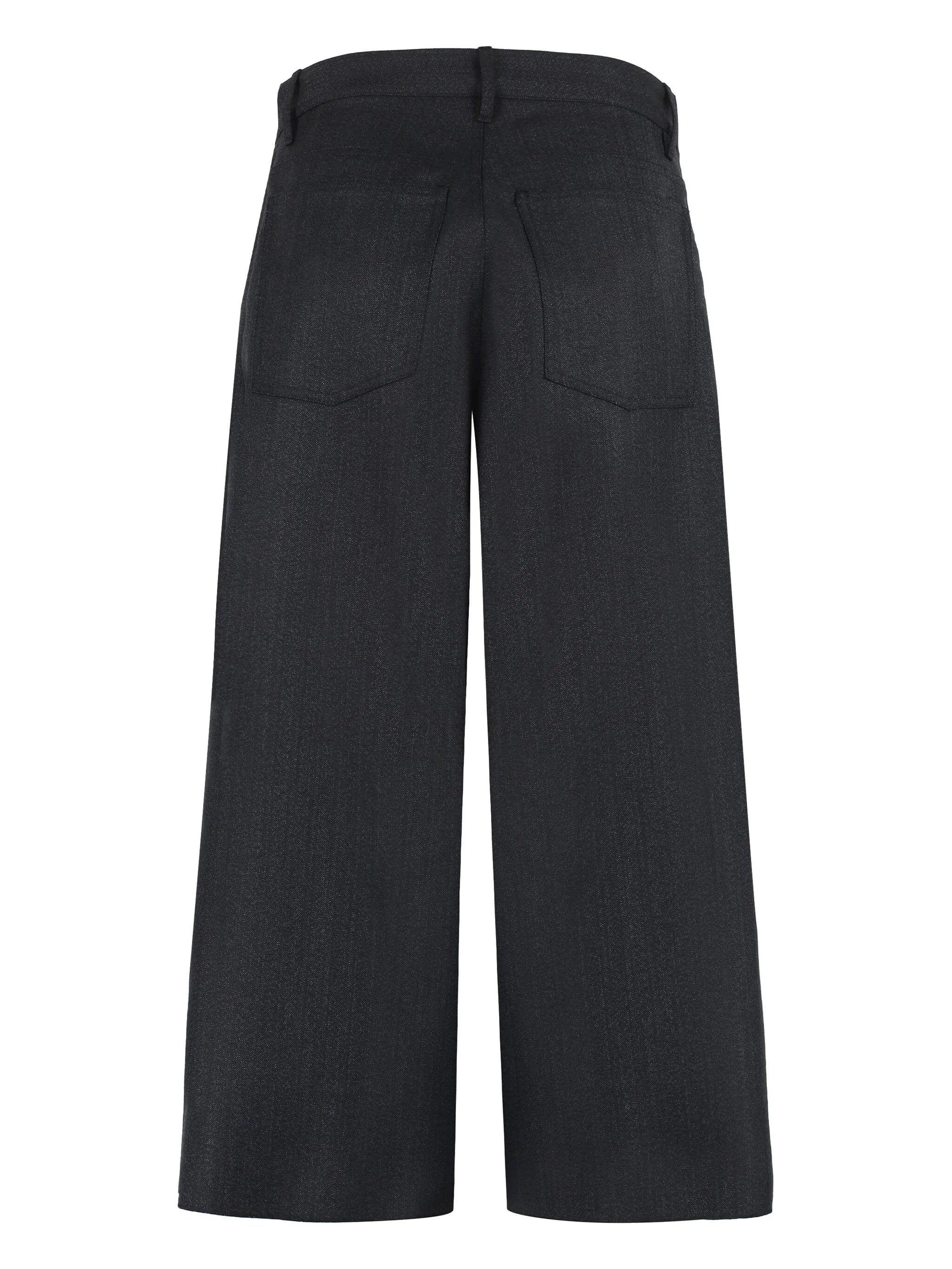 wide-leg cropped trousers