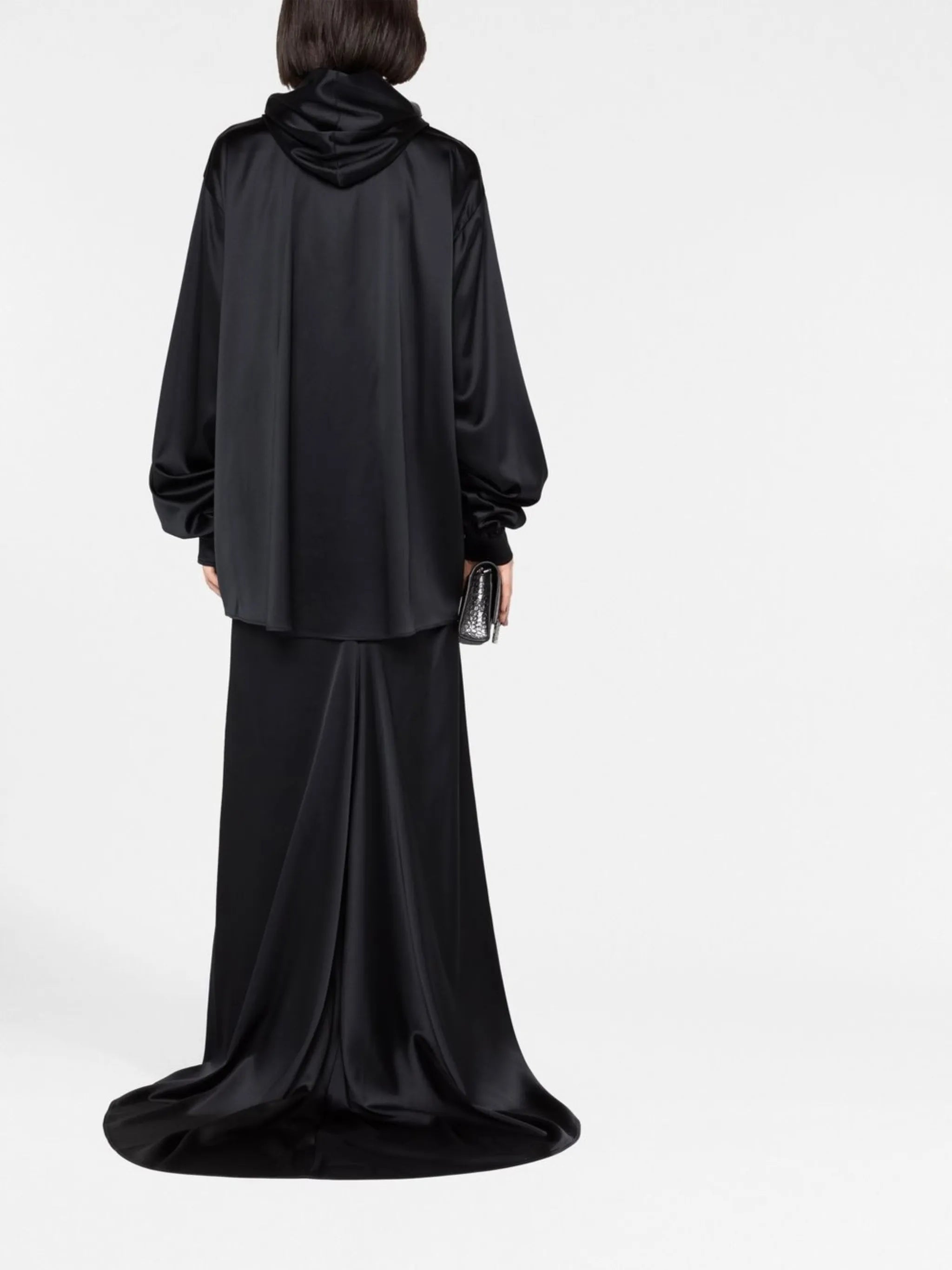 hooded pussycat-bow blouse