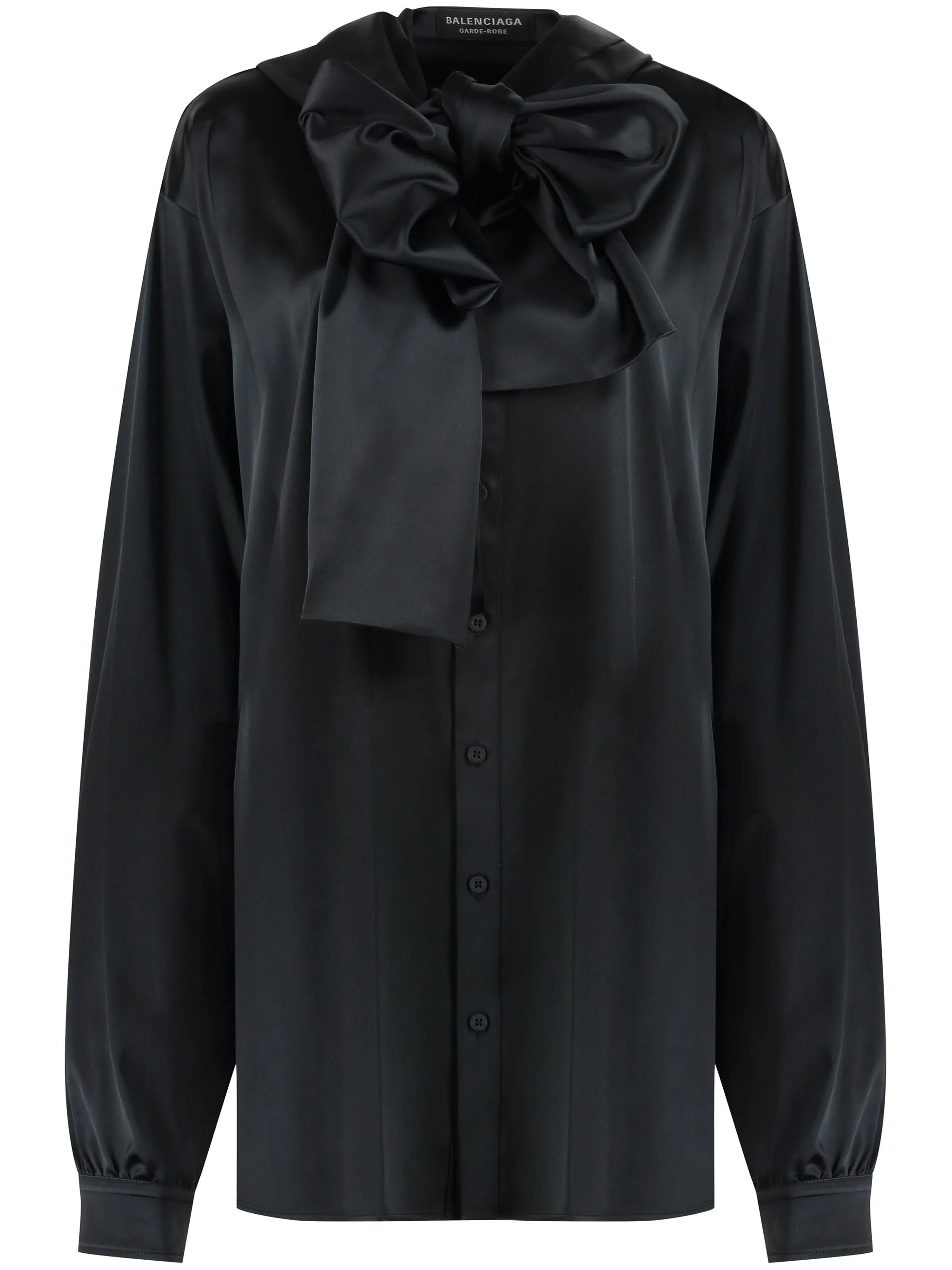 hooded pussycat-bow blouse
