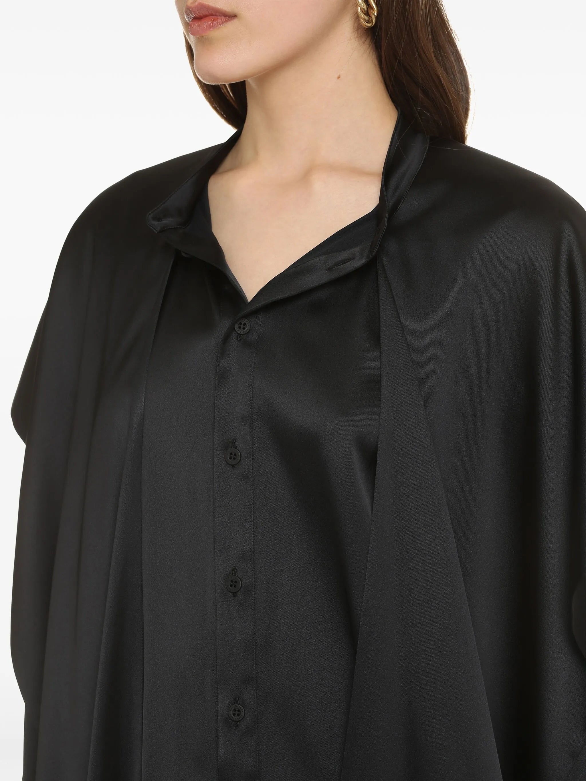 hooded pussycat-bow blouse