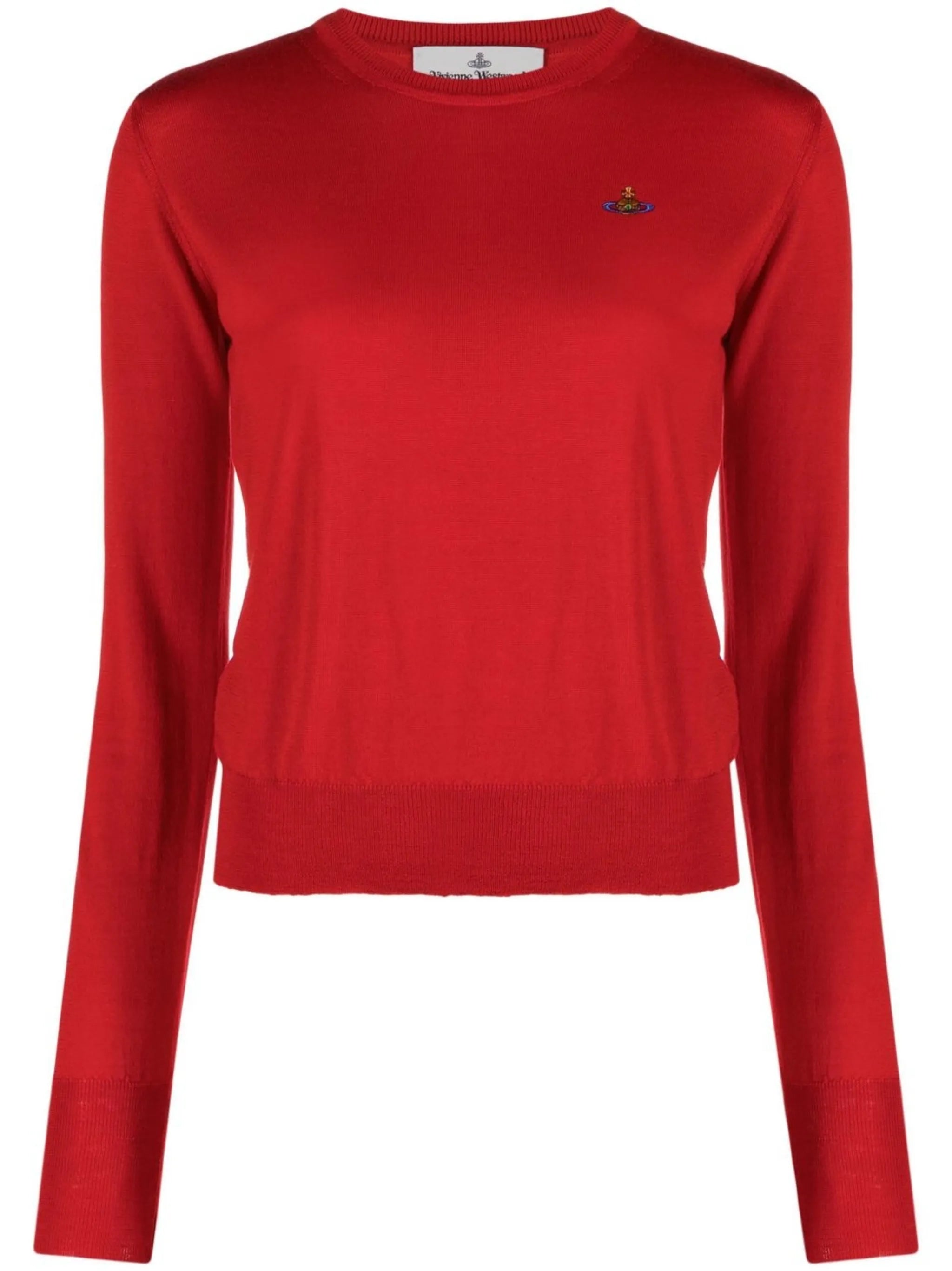 embroidered-motif long-sleeve top