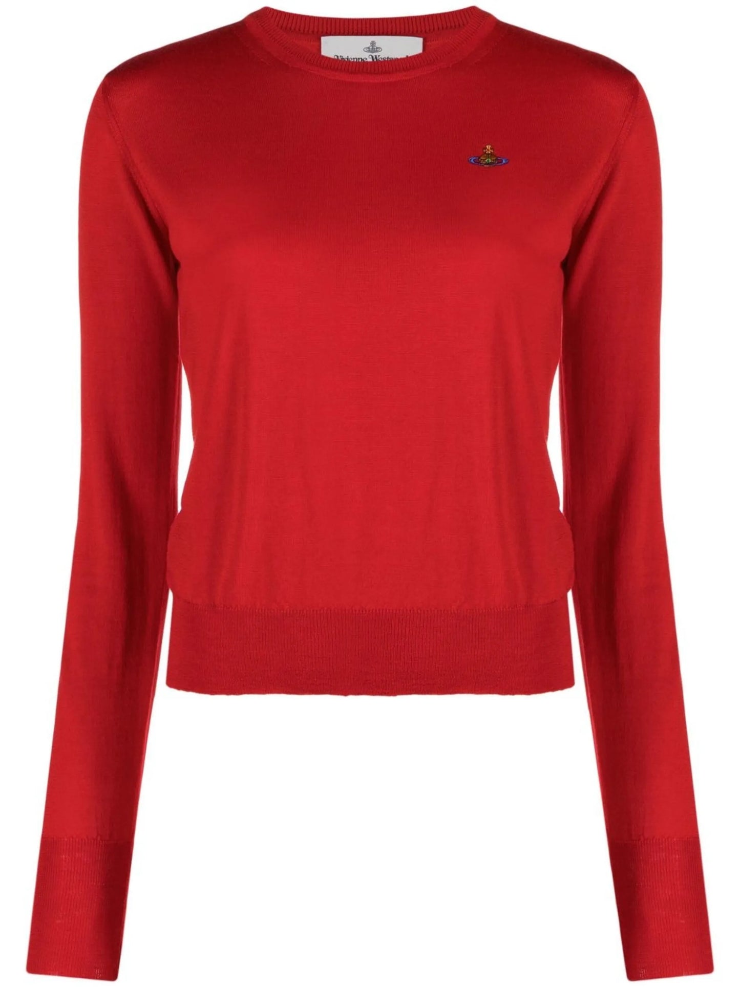 embroidered-motif long-sleeve top