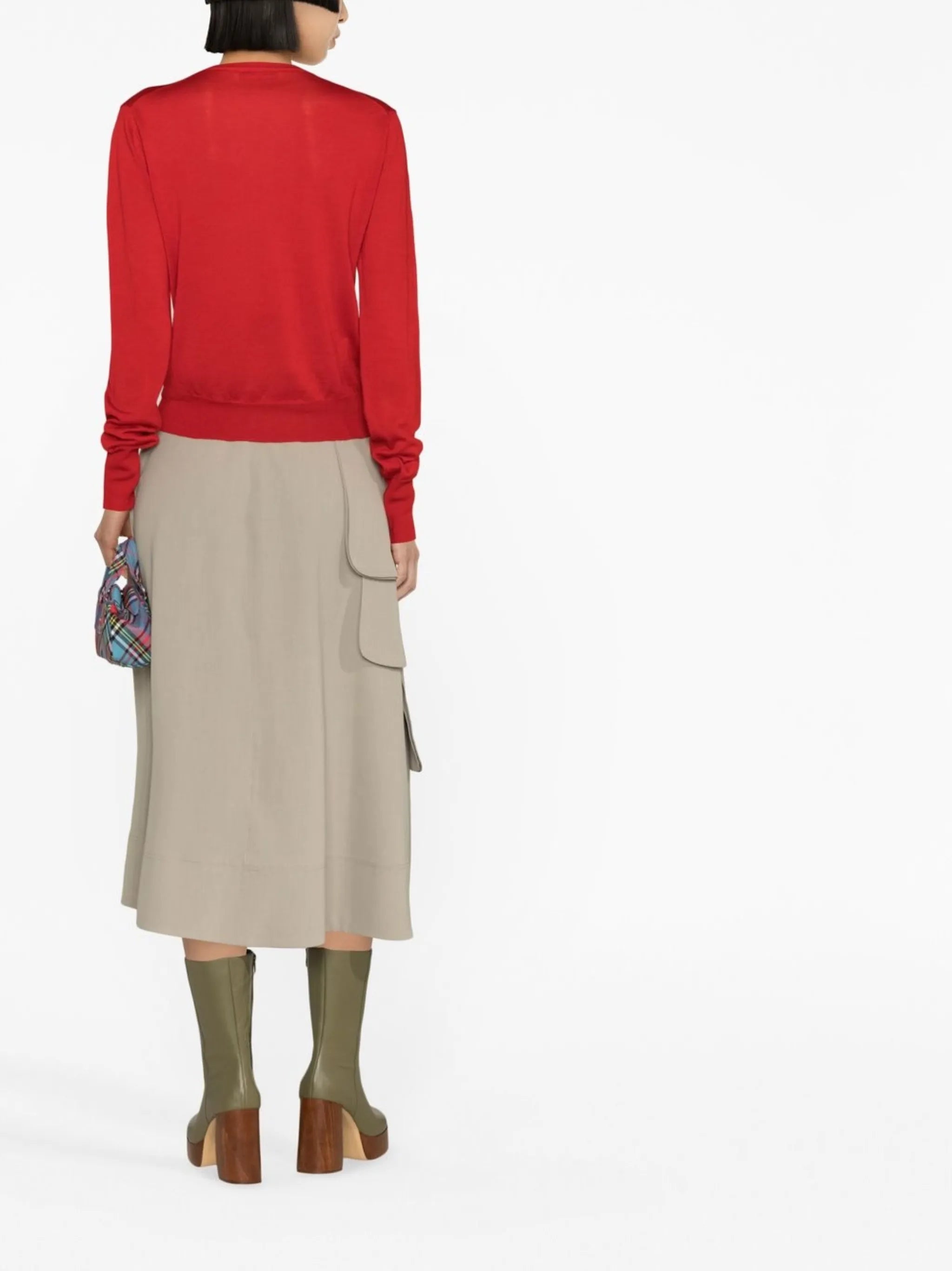 embroidered-motif long-sleeve top