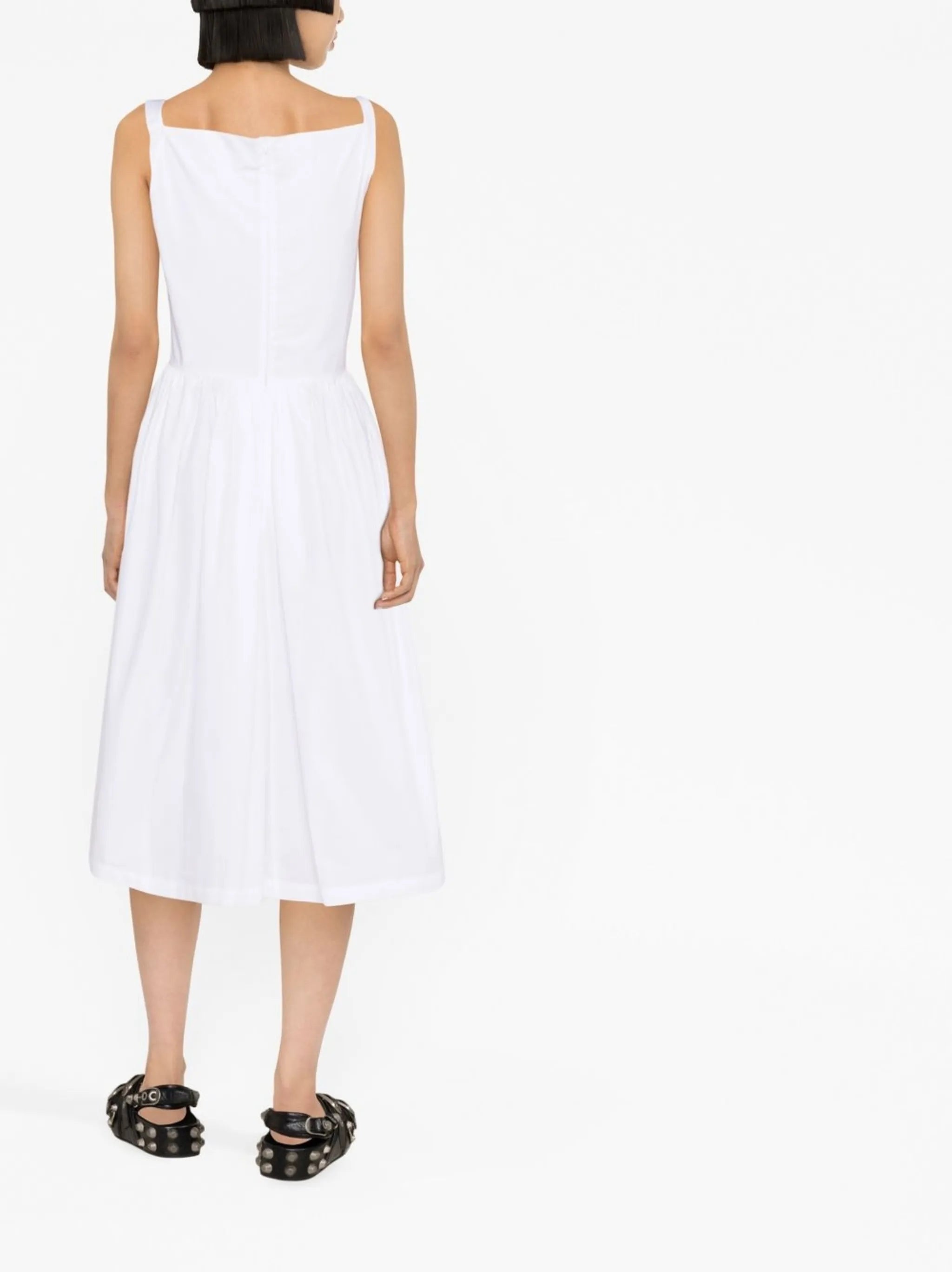 Sunday cowl-neck cotton midi dress