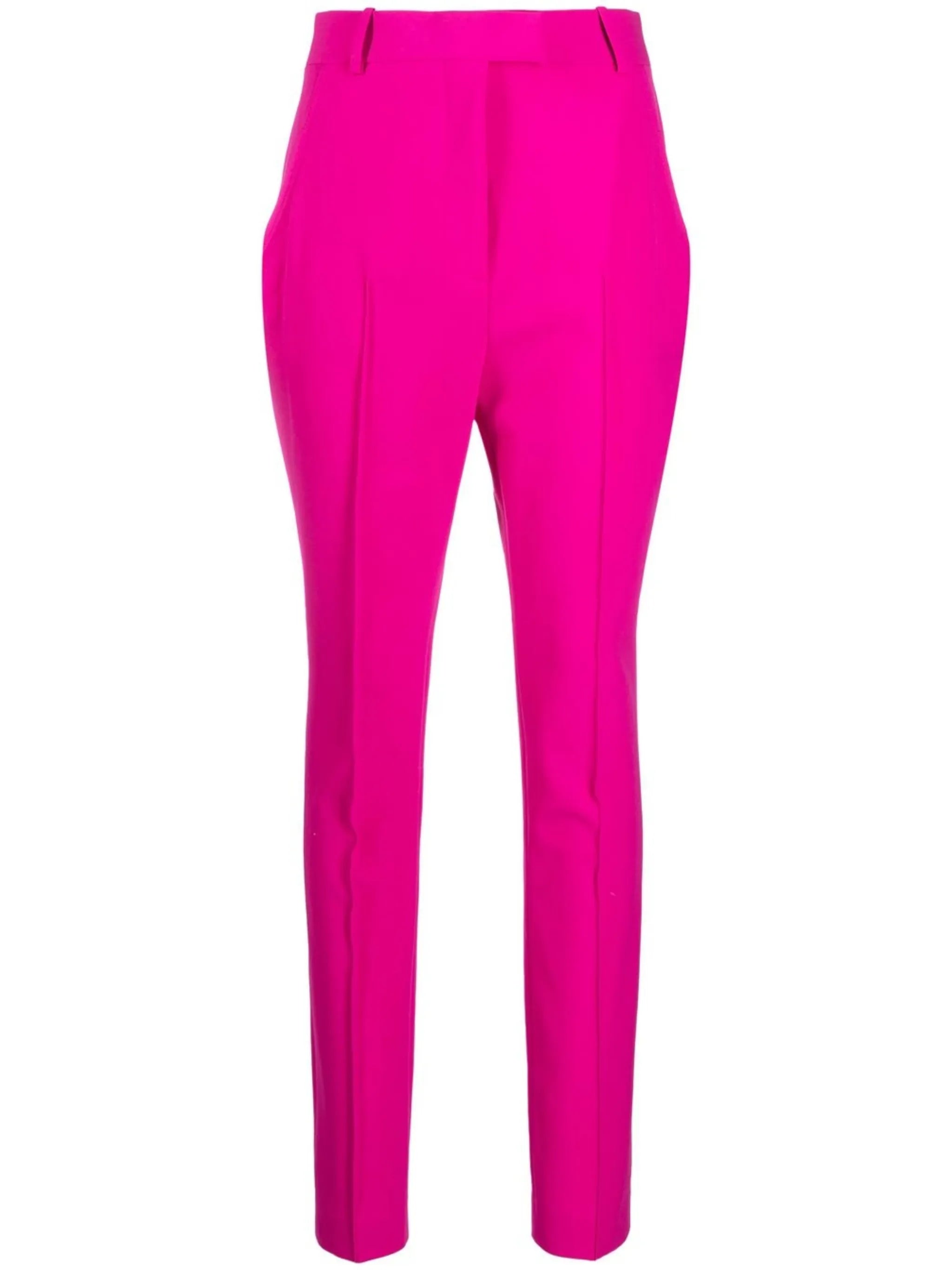 Berry high-waisted tailored trousers