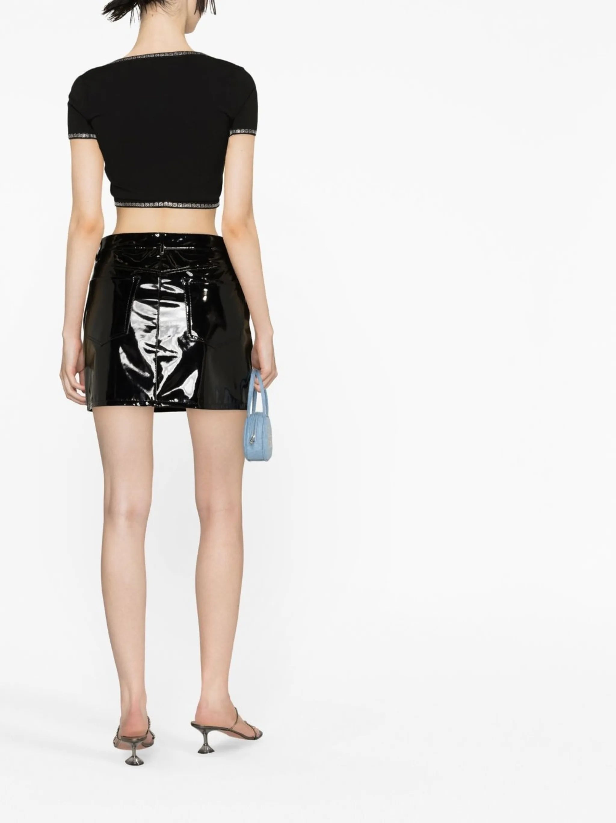 scoop-neck cropped T-shirt