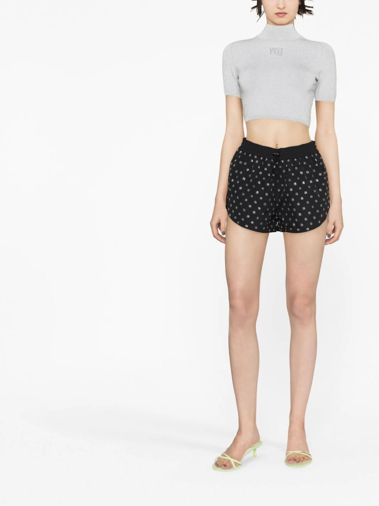 logo-embellishment running shorts