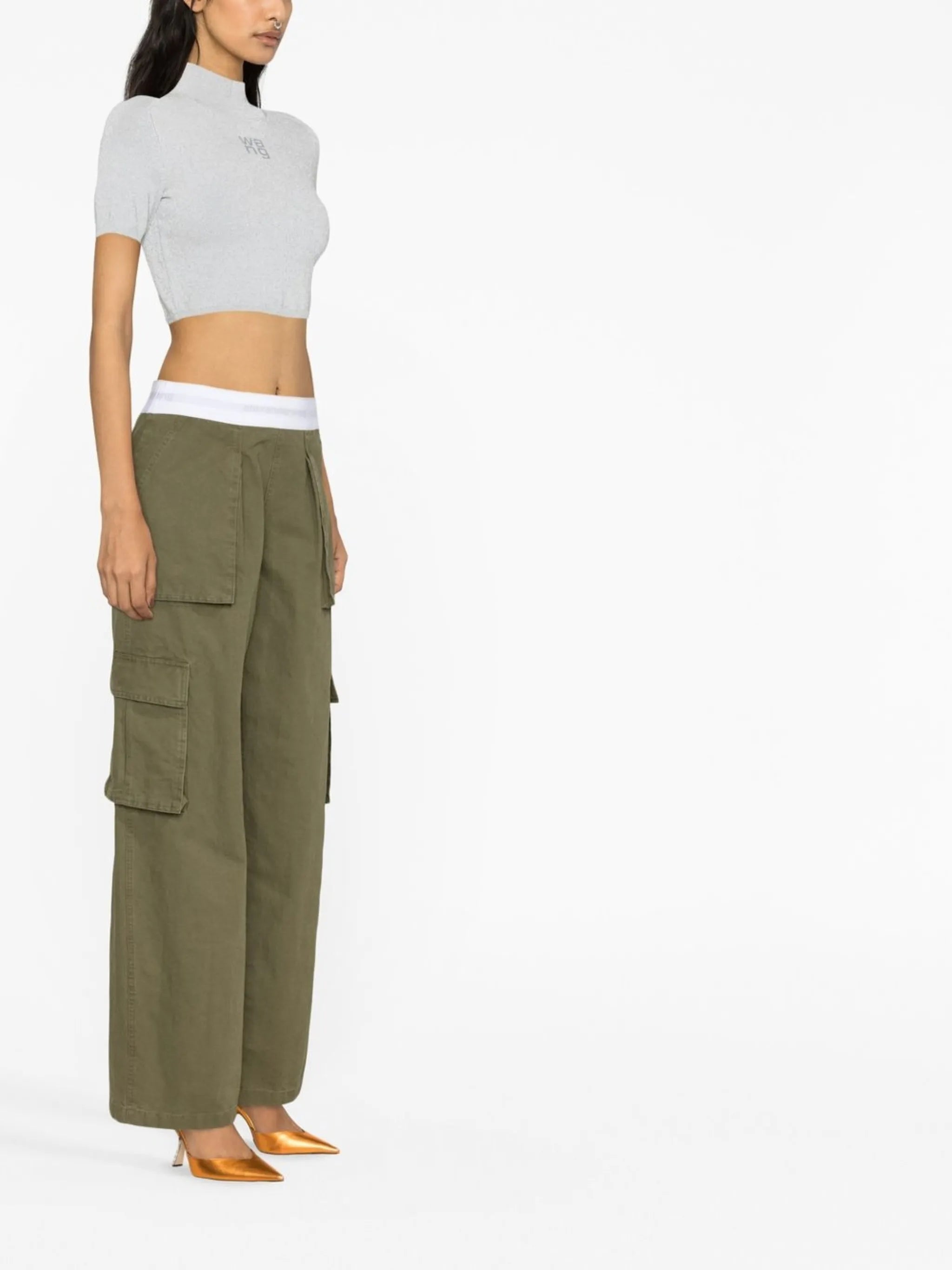 elasticated-waist cargo pants