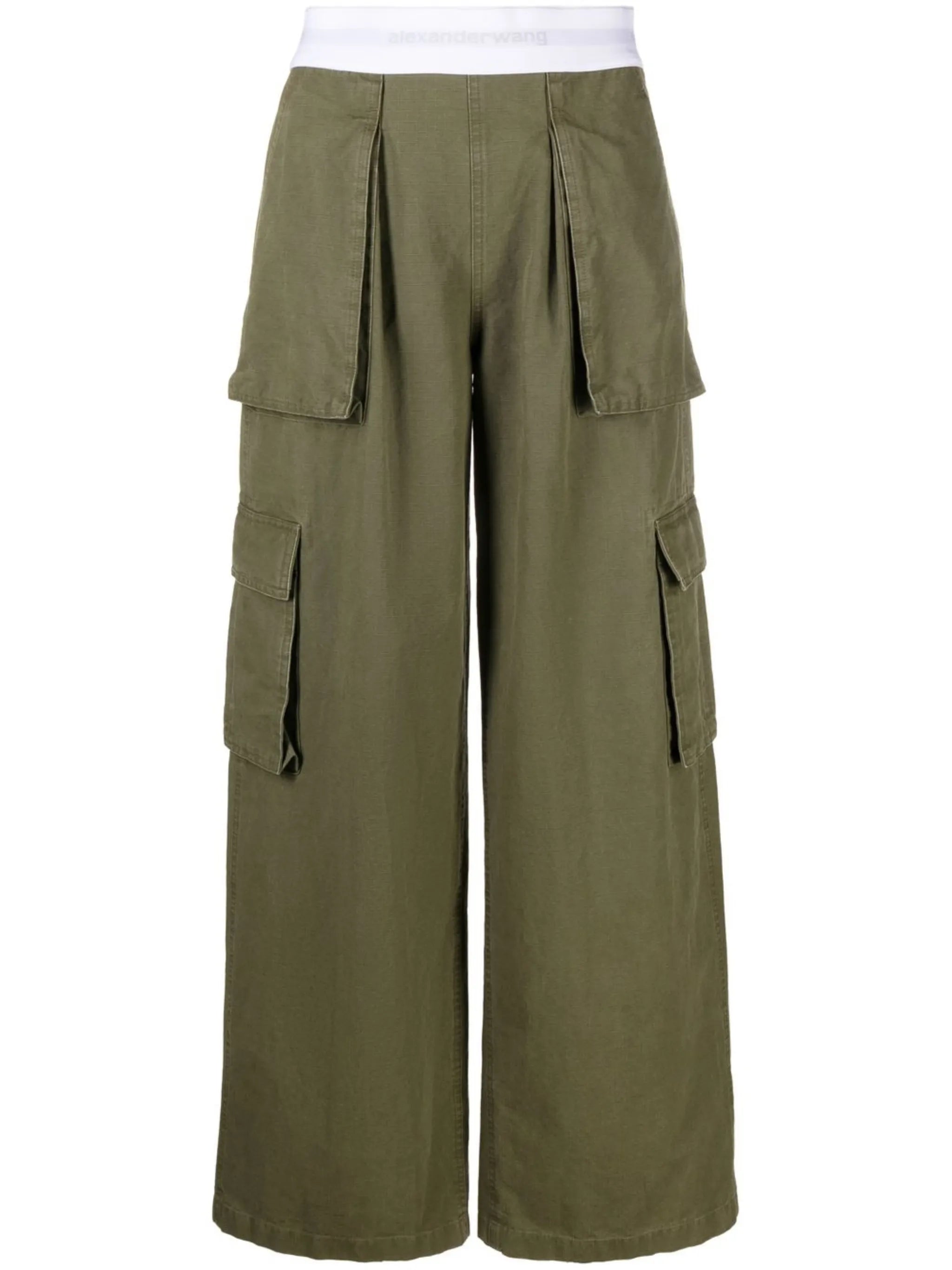 elasticated-waist cargo pants