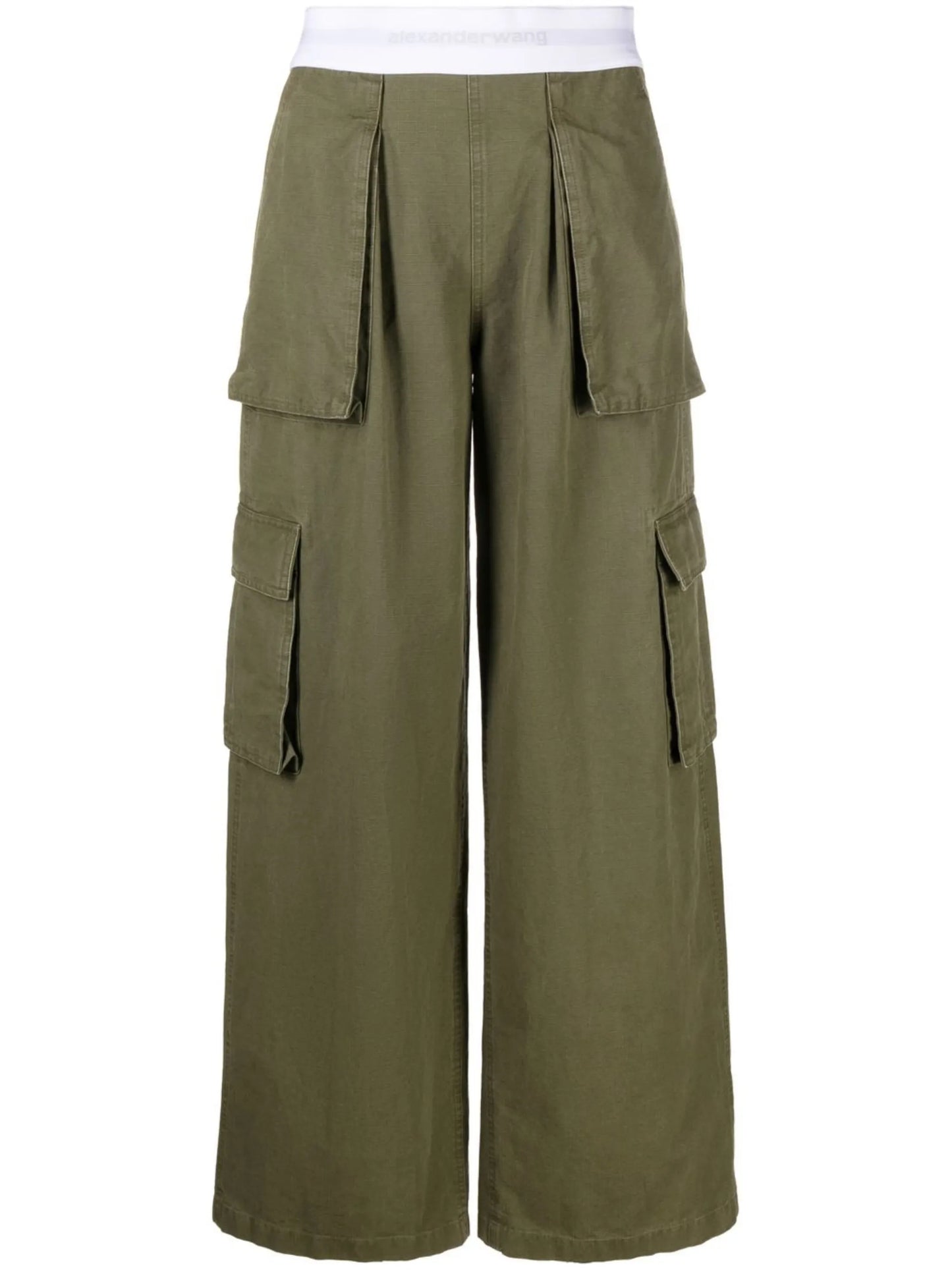 elasticated-waist cargo pants