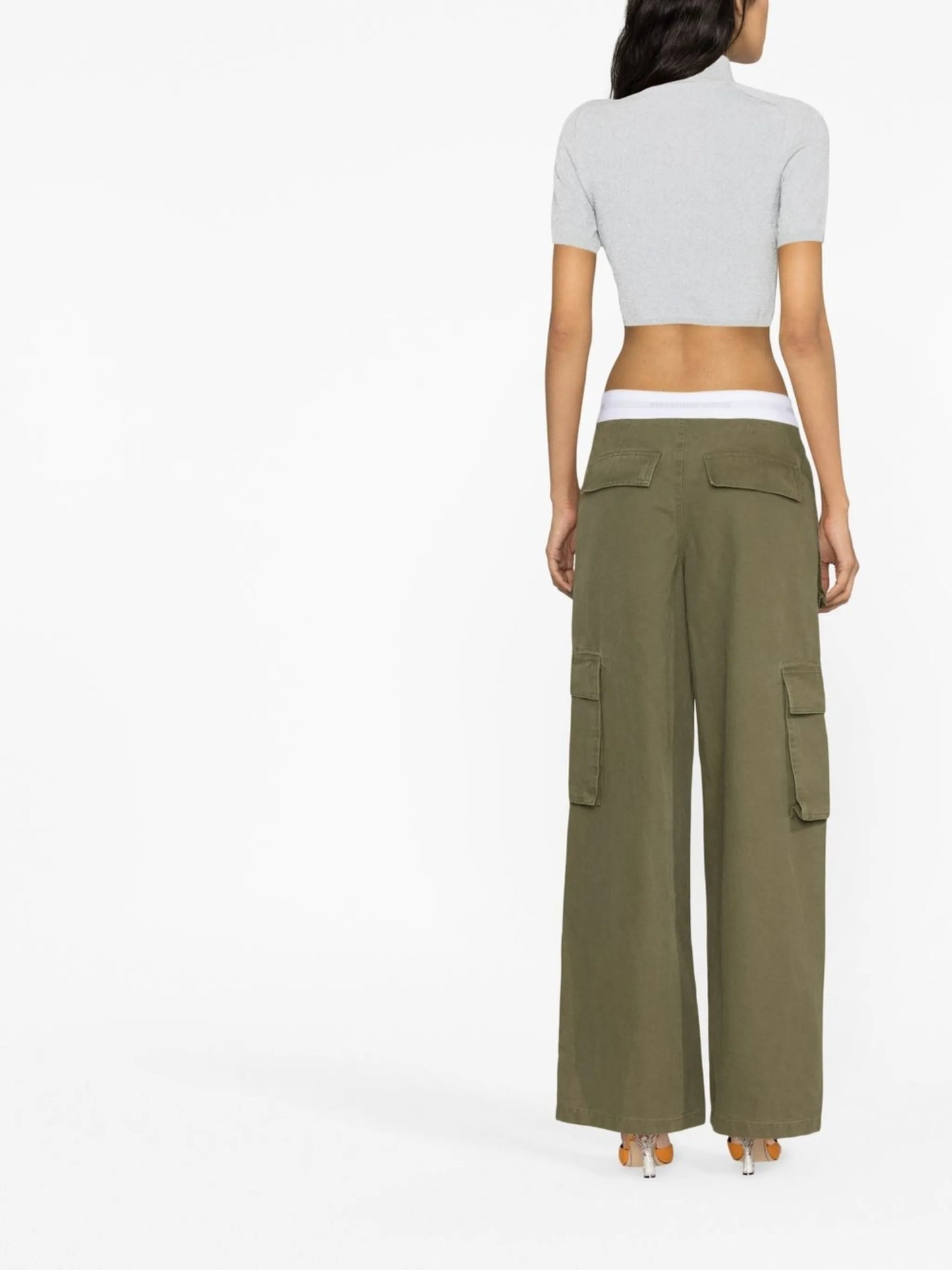 elasticated-waist cargo pants