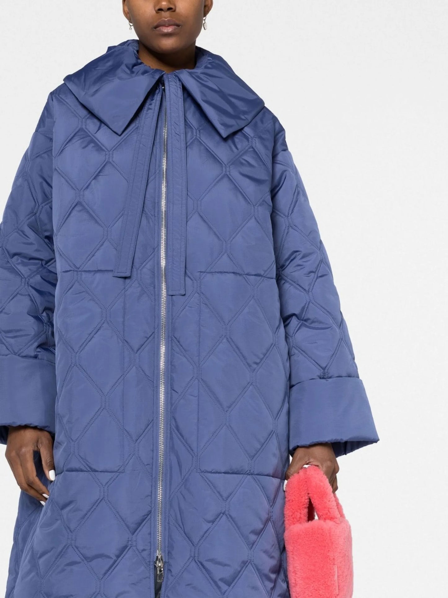 recycled polyester quilted coat