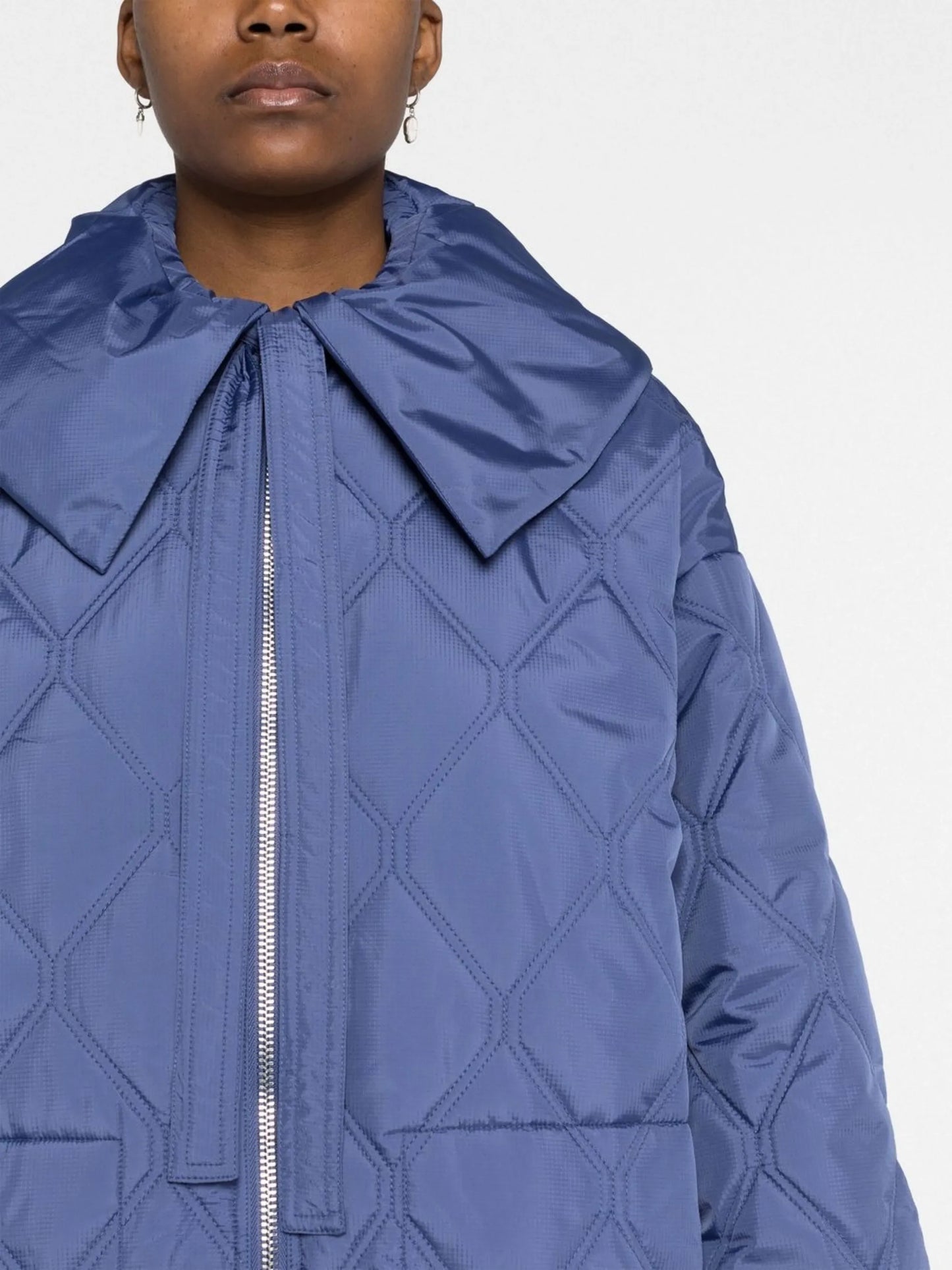 recycled polyester quilted coat