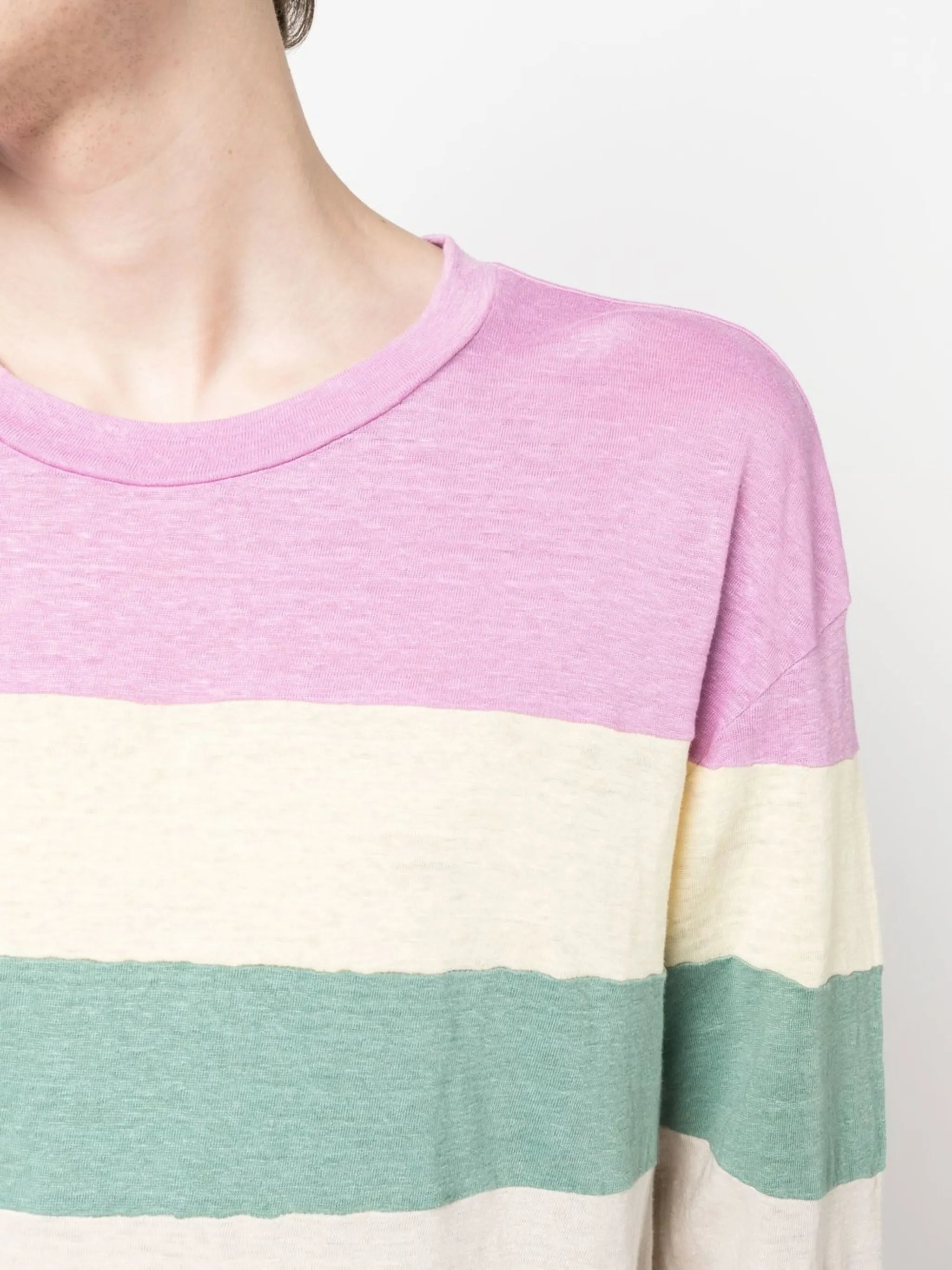 striped crew-neck jumper
