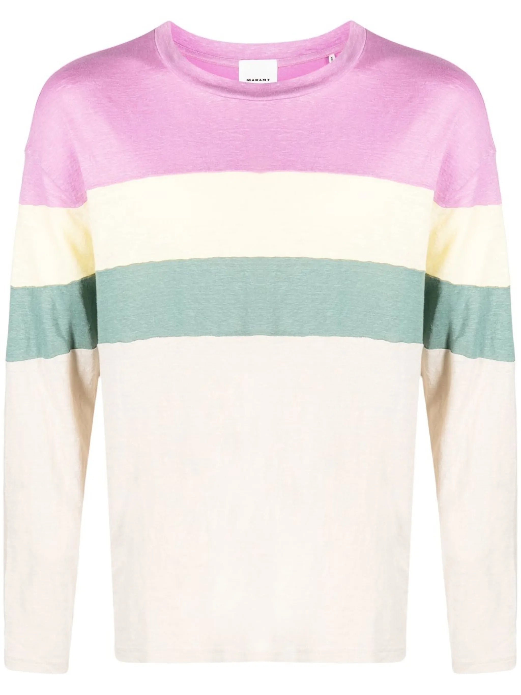 striped crew-neck jumper