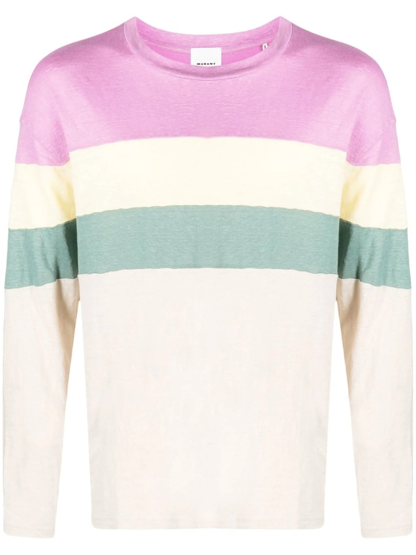 striped crew-neck jumper