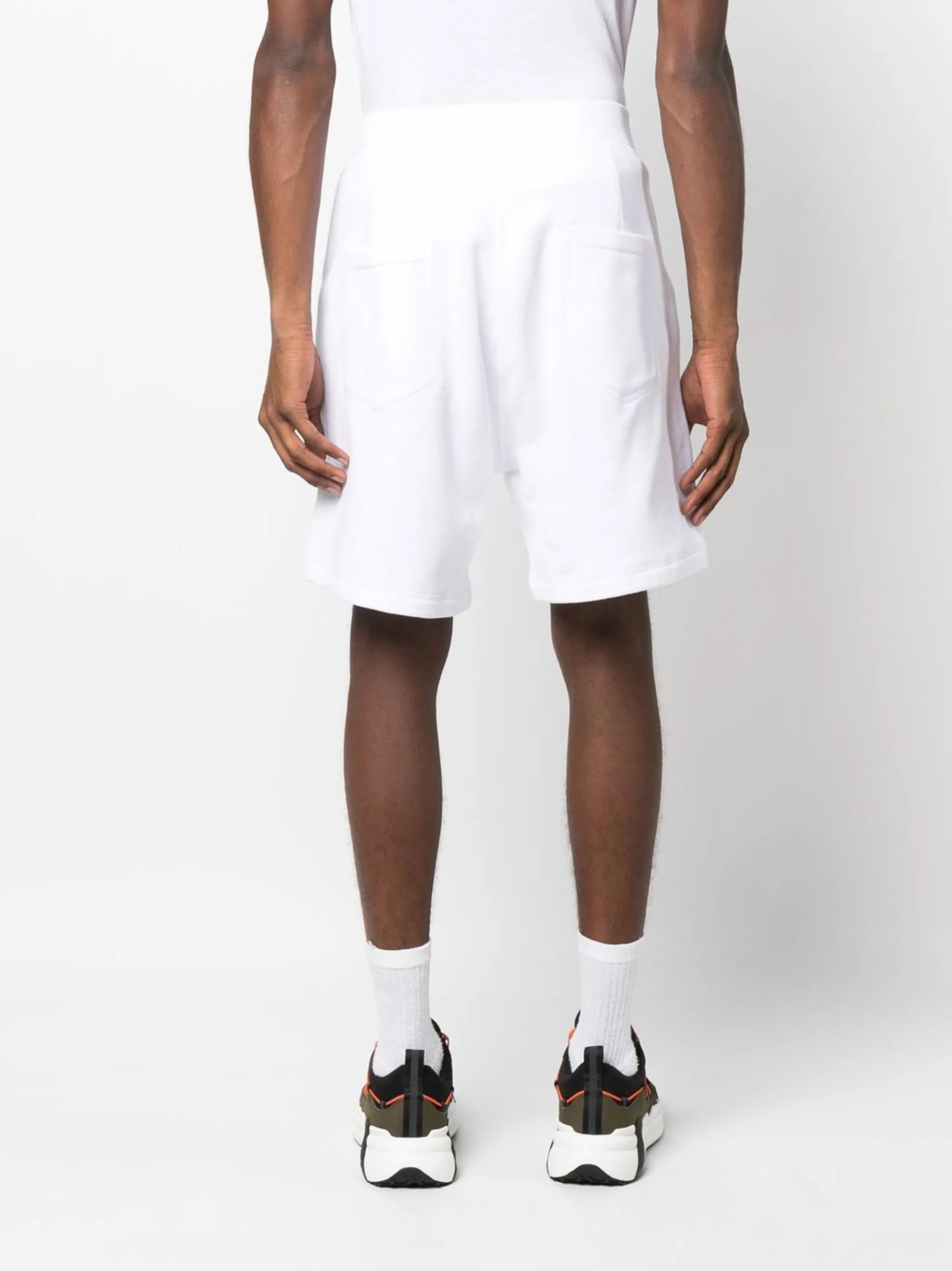 logo-print track shorts