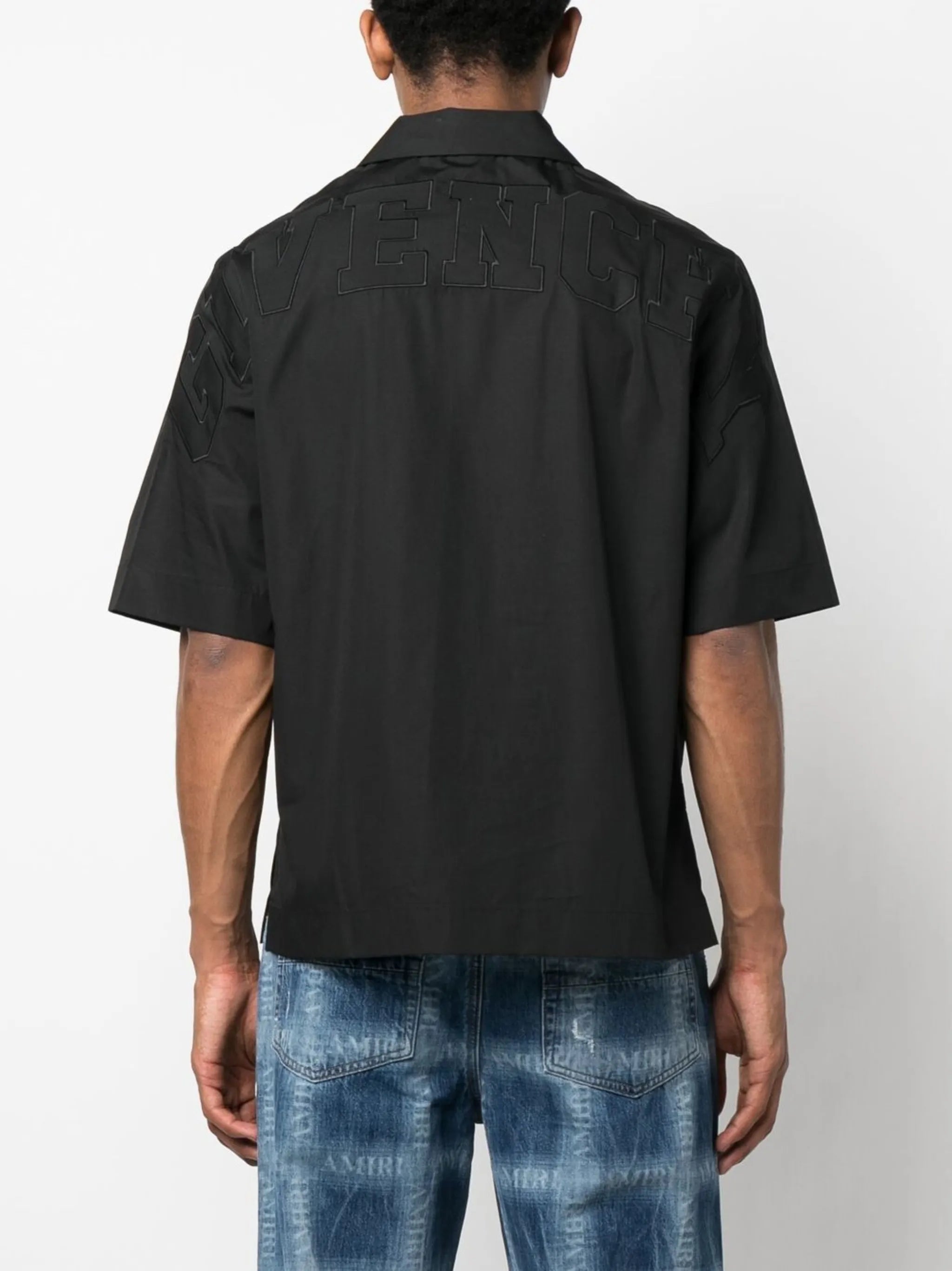 logo-embroidered short-sleeved shirt