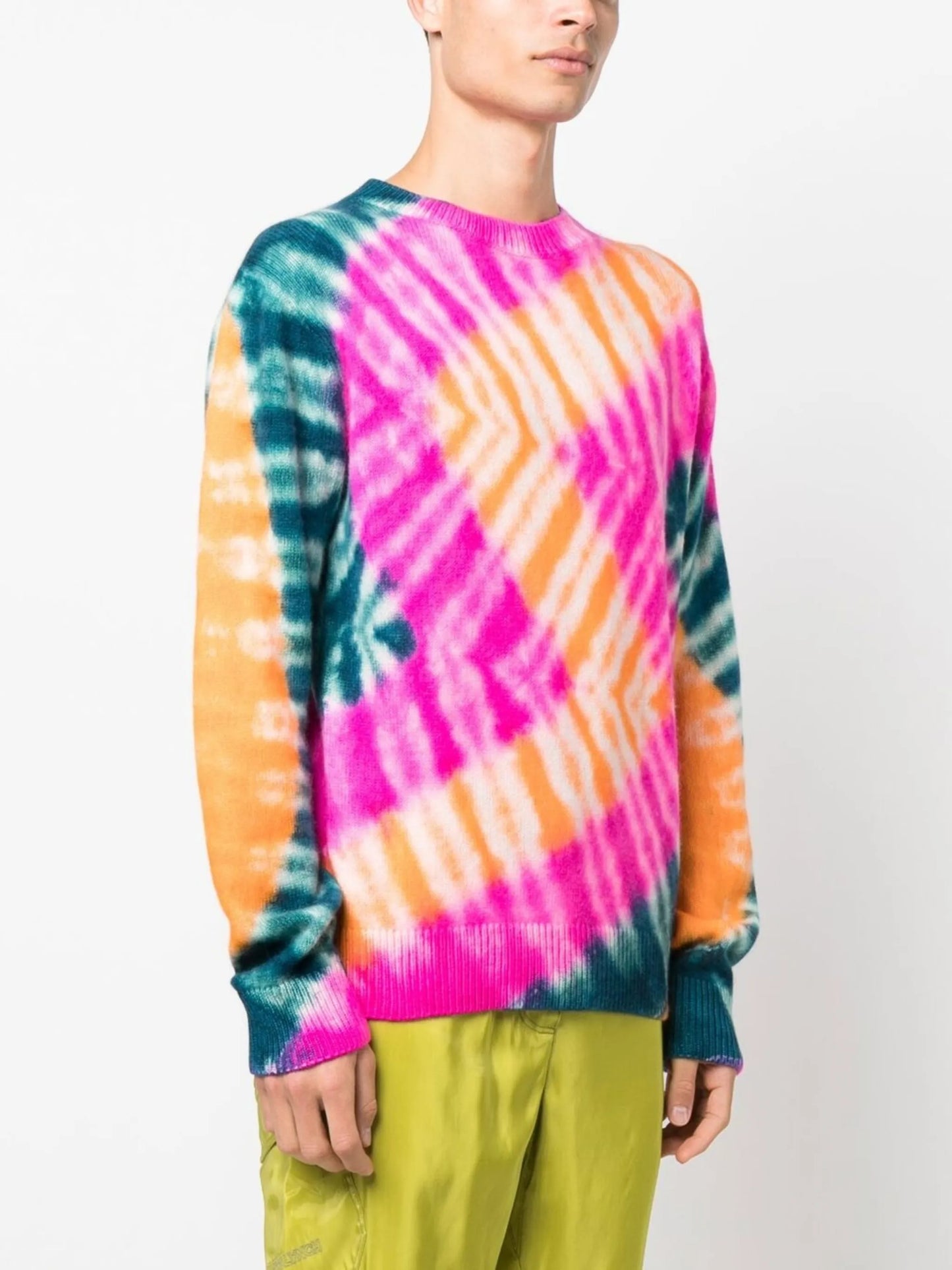 tie dye-pattern cashmere jumper