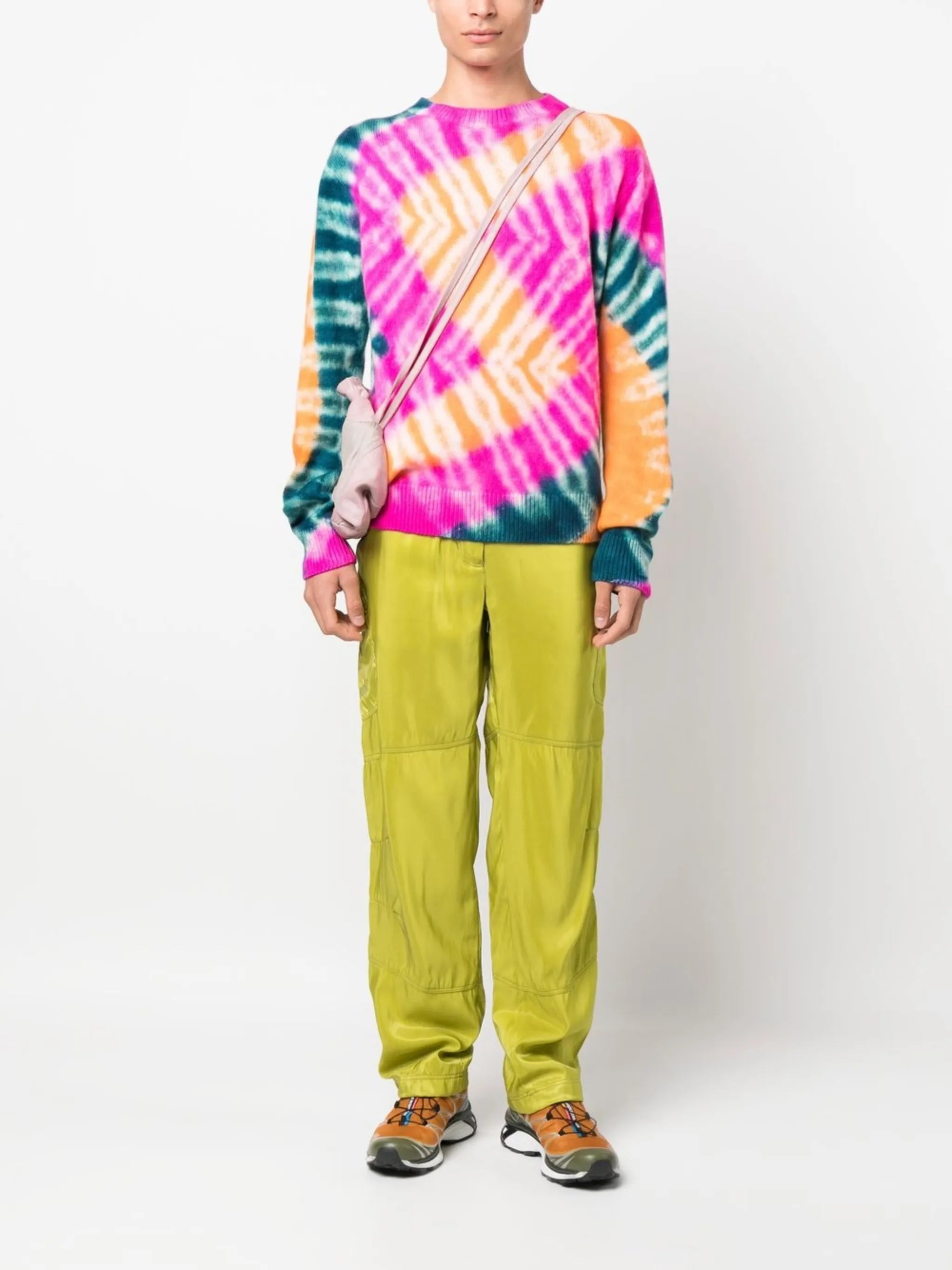 tie dye-pattern cashmere jumper