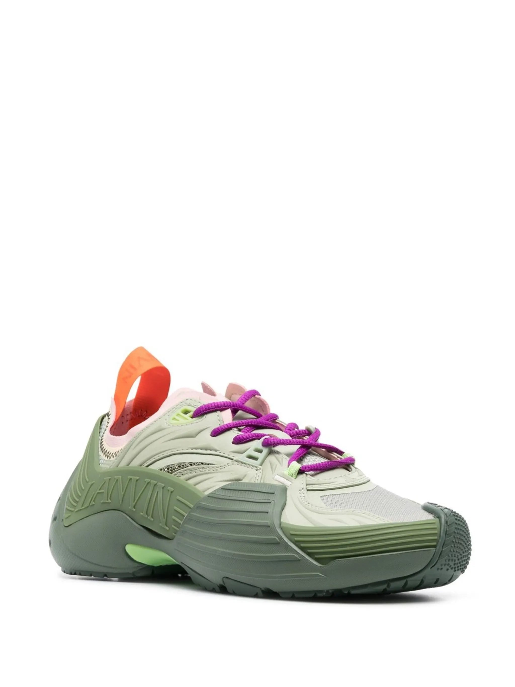 multi-panel lace-up sneakers