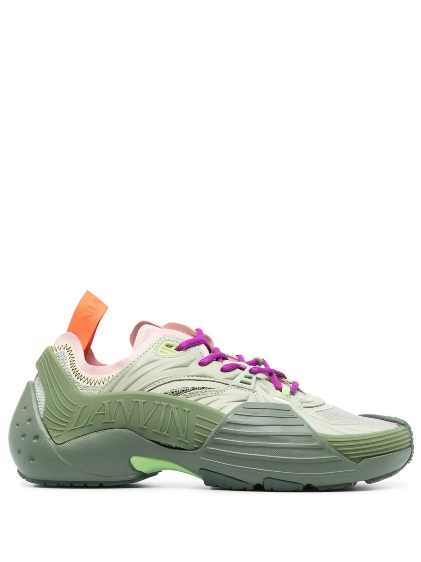 multi-panel lace-up sneakers