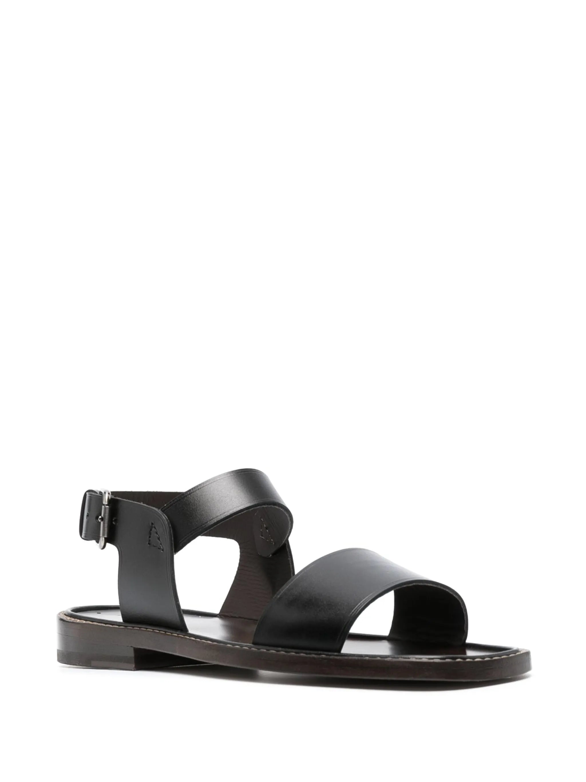 square-toe flat sandals