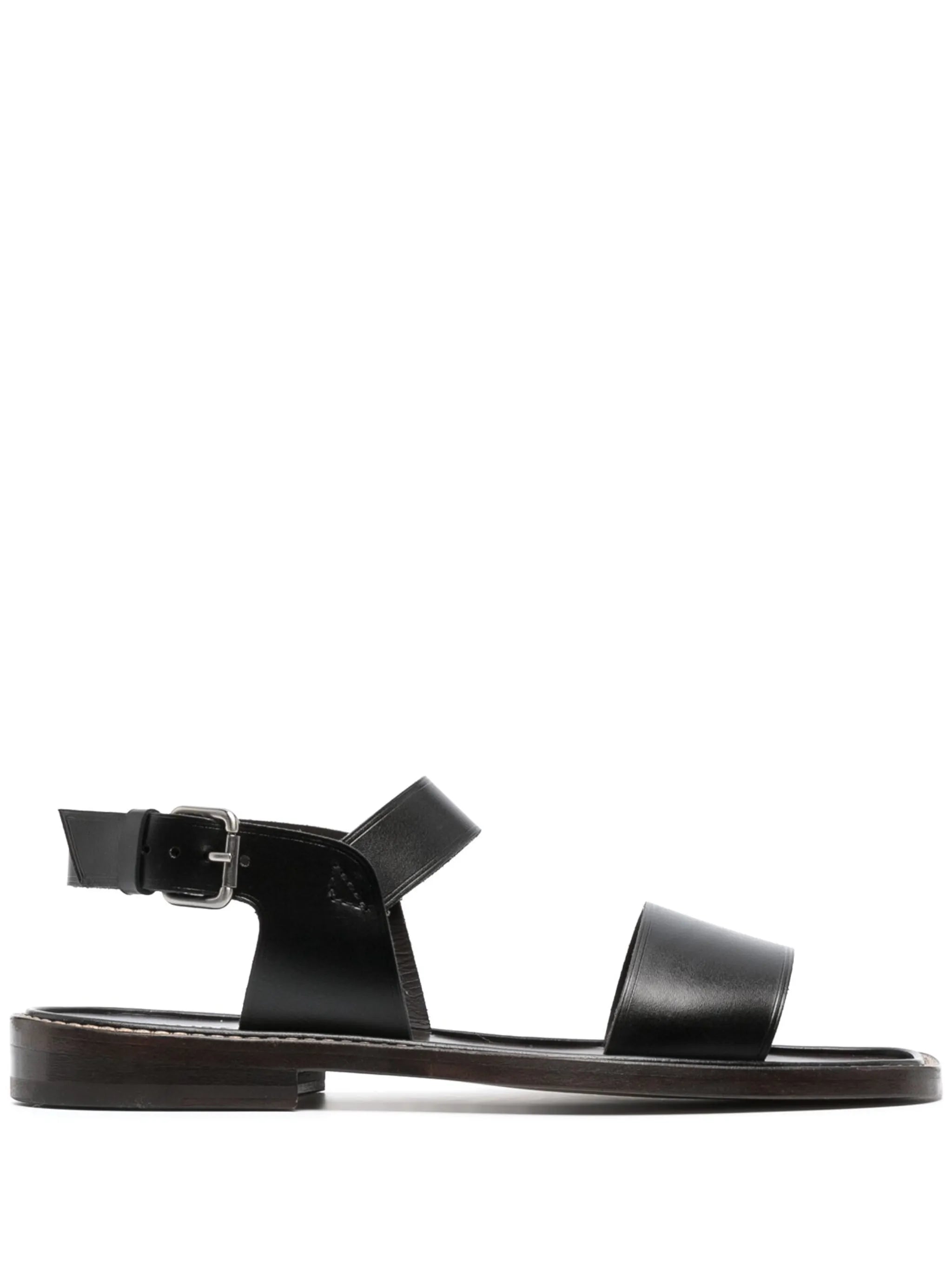 square-toe flat sandals