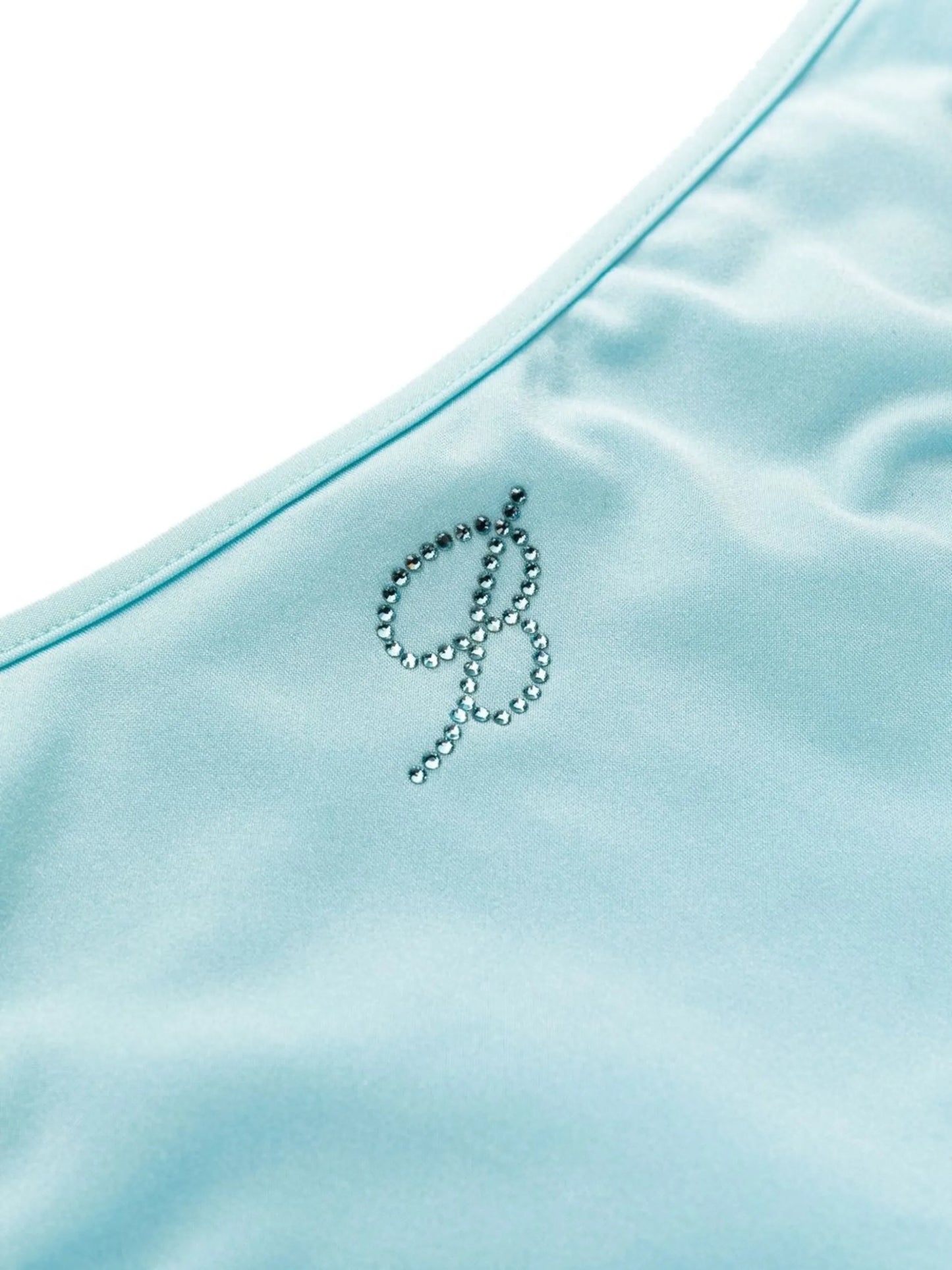 appliqué-logo scoop-neck bikini