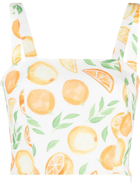 Bridie fruit-print top