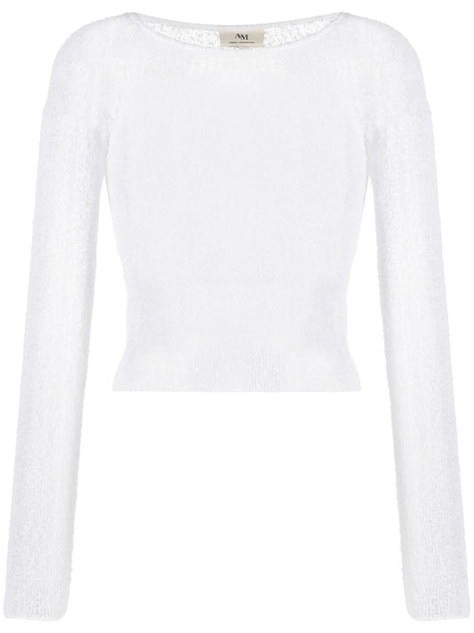 Beckie open-knit crew-neck jumper