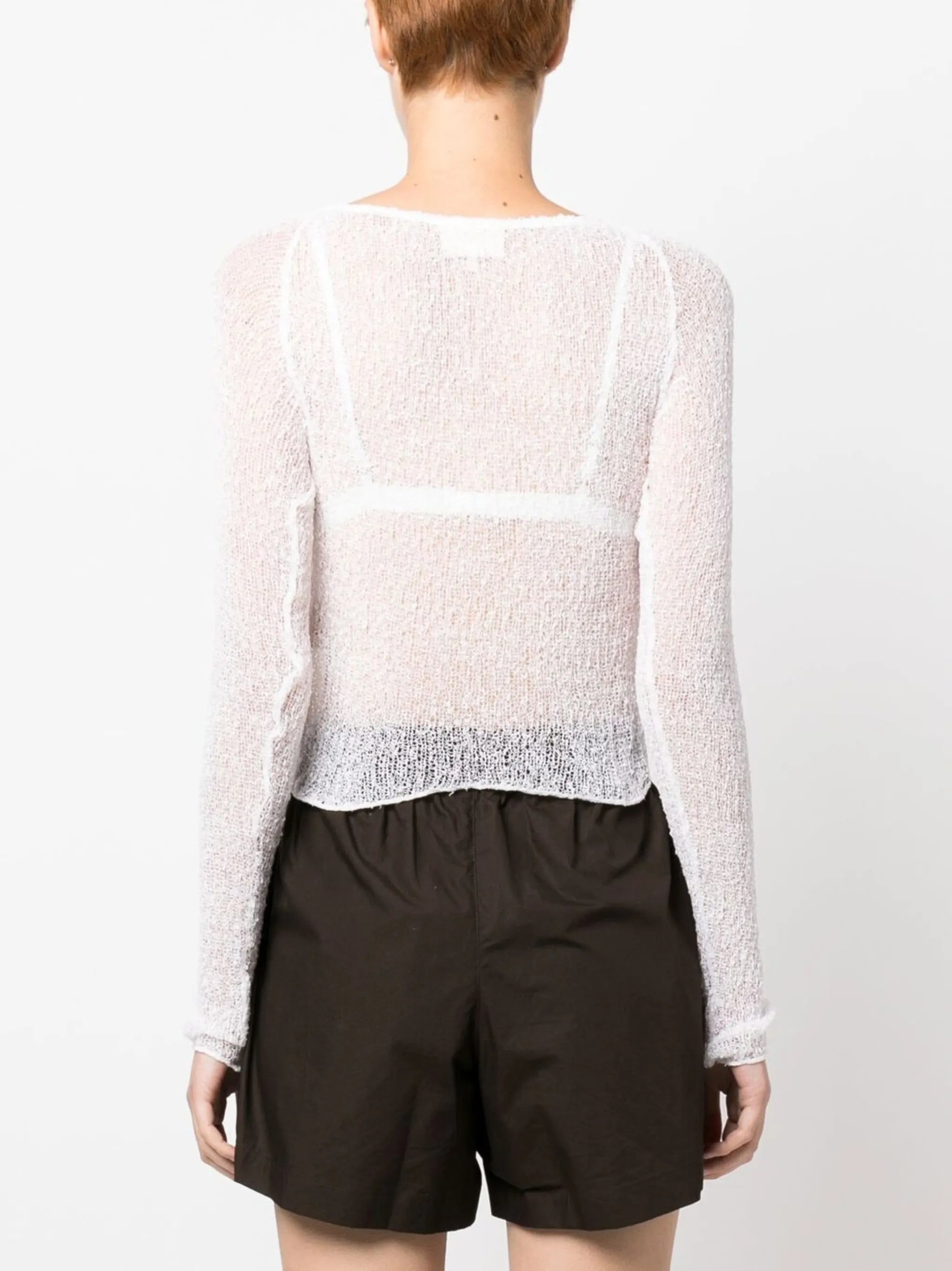 Beckie open-knit crew-neck jumper
