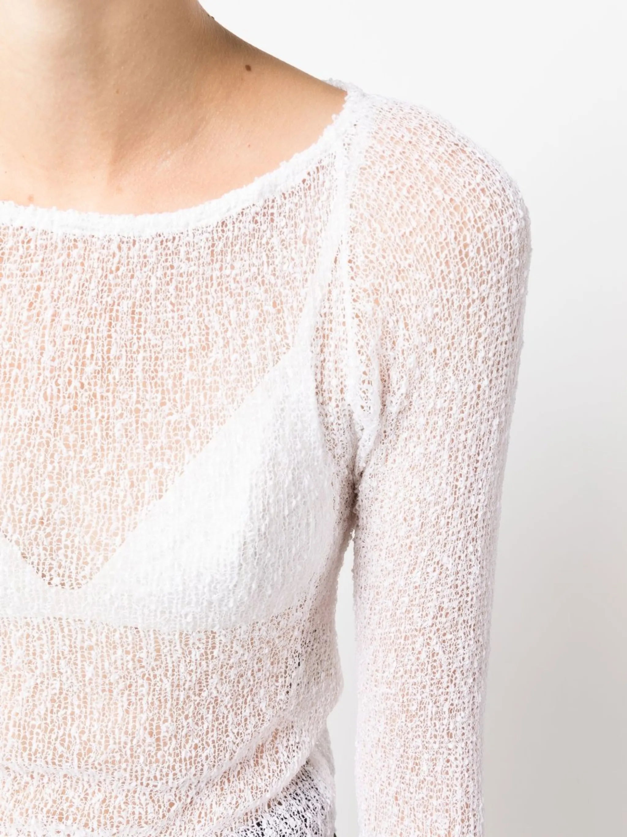Beckie open-knit crew-neck jumper