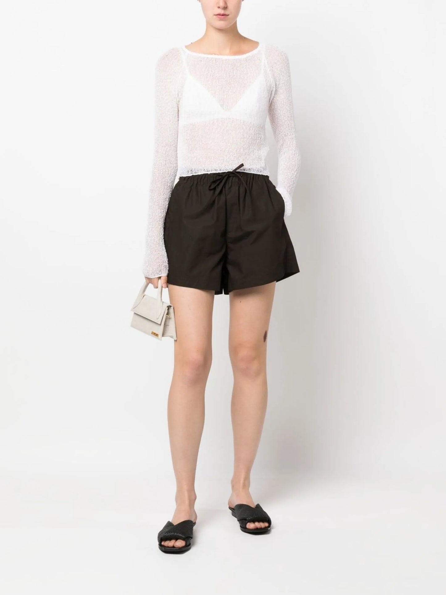 Beckie open-knit crew-neck jumper