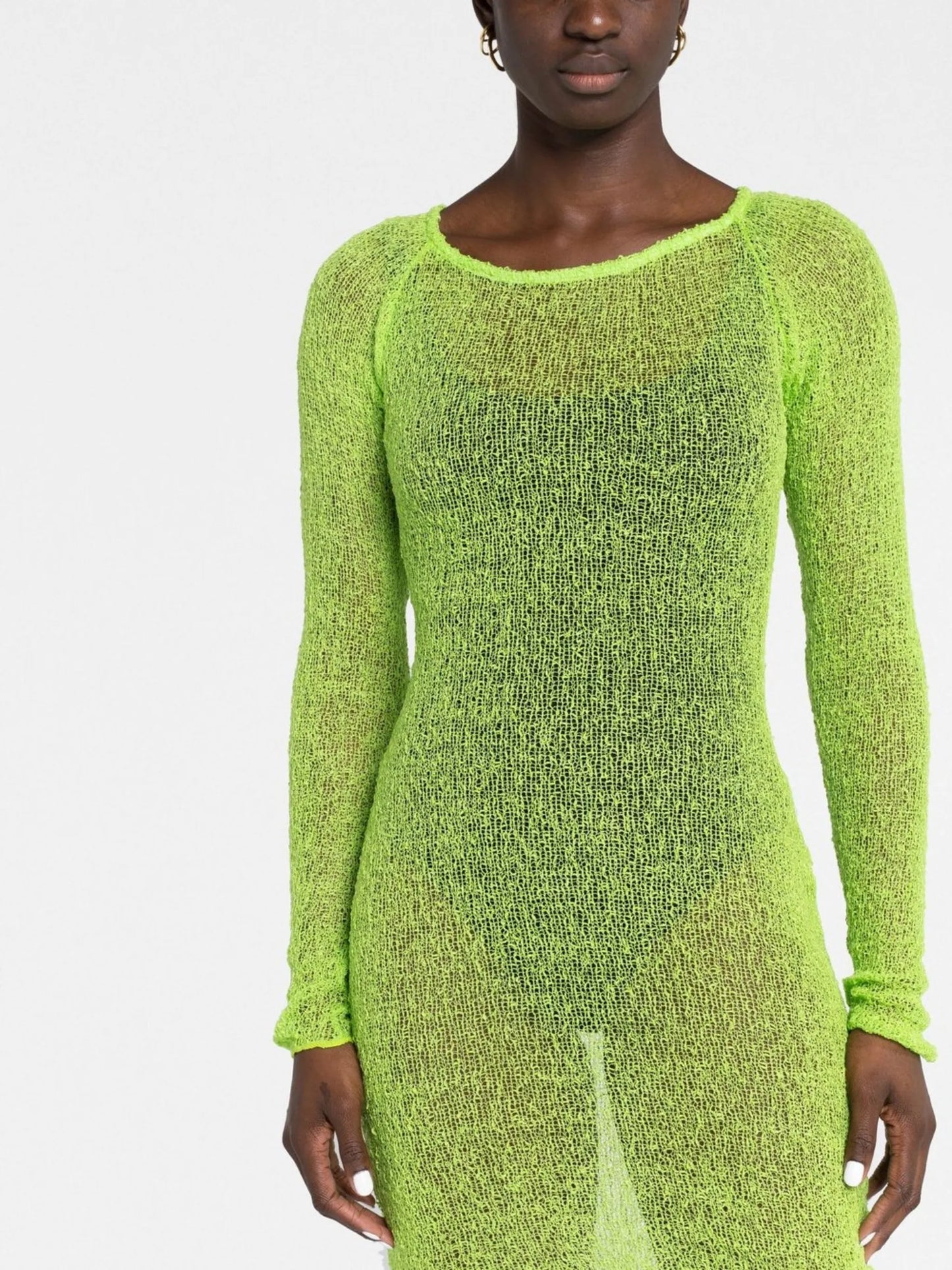 Andy sheer knitted minidress